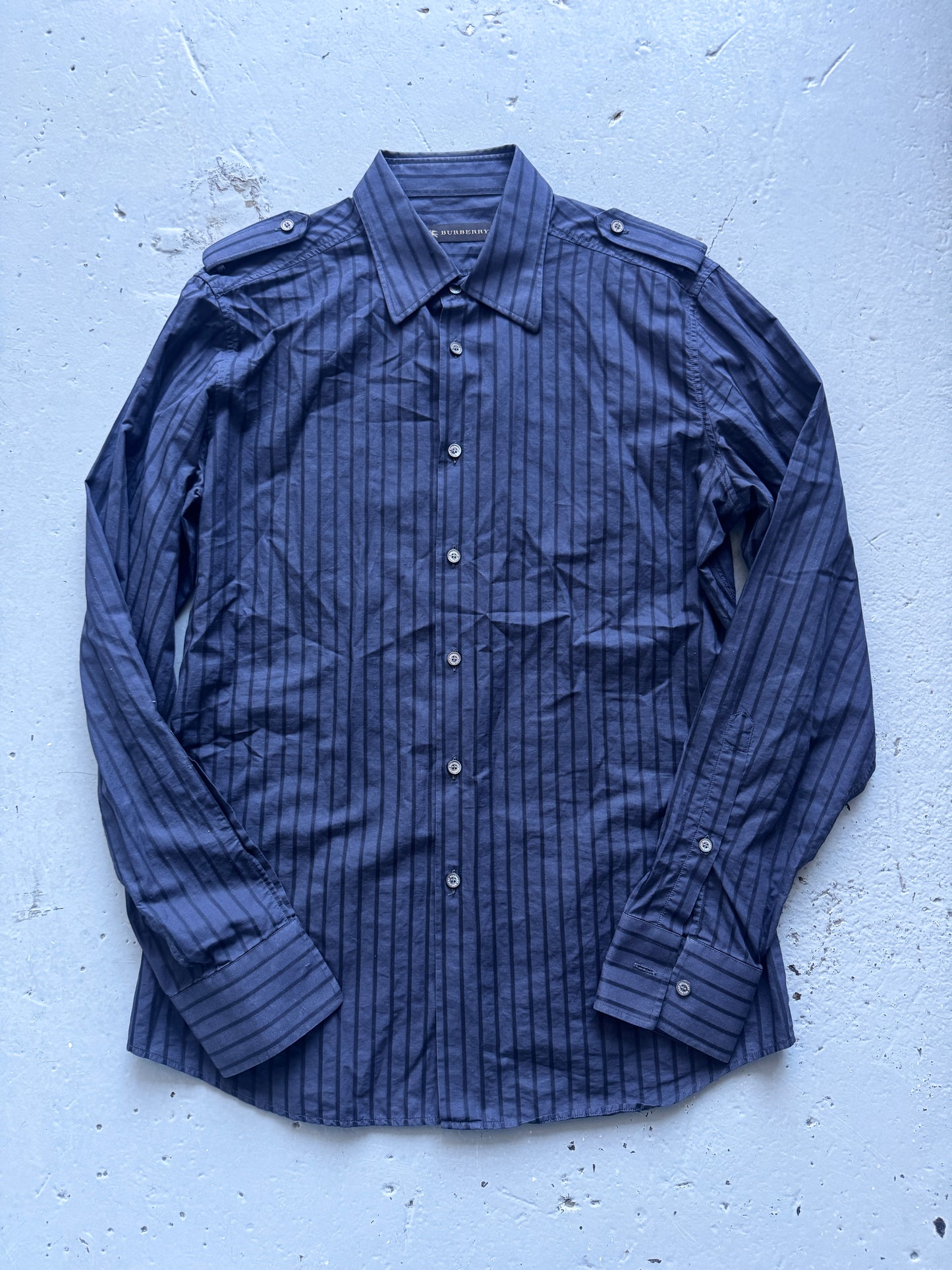 Burberry Striped Epaulet Shirt