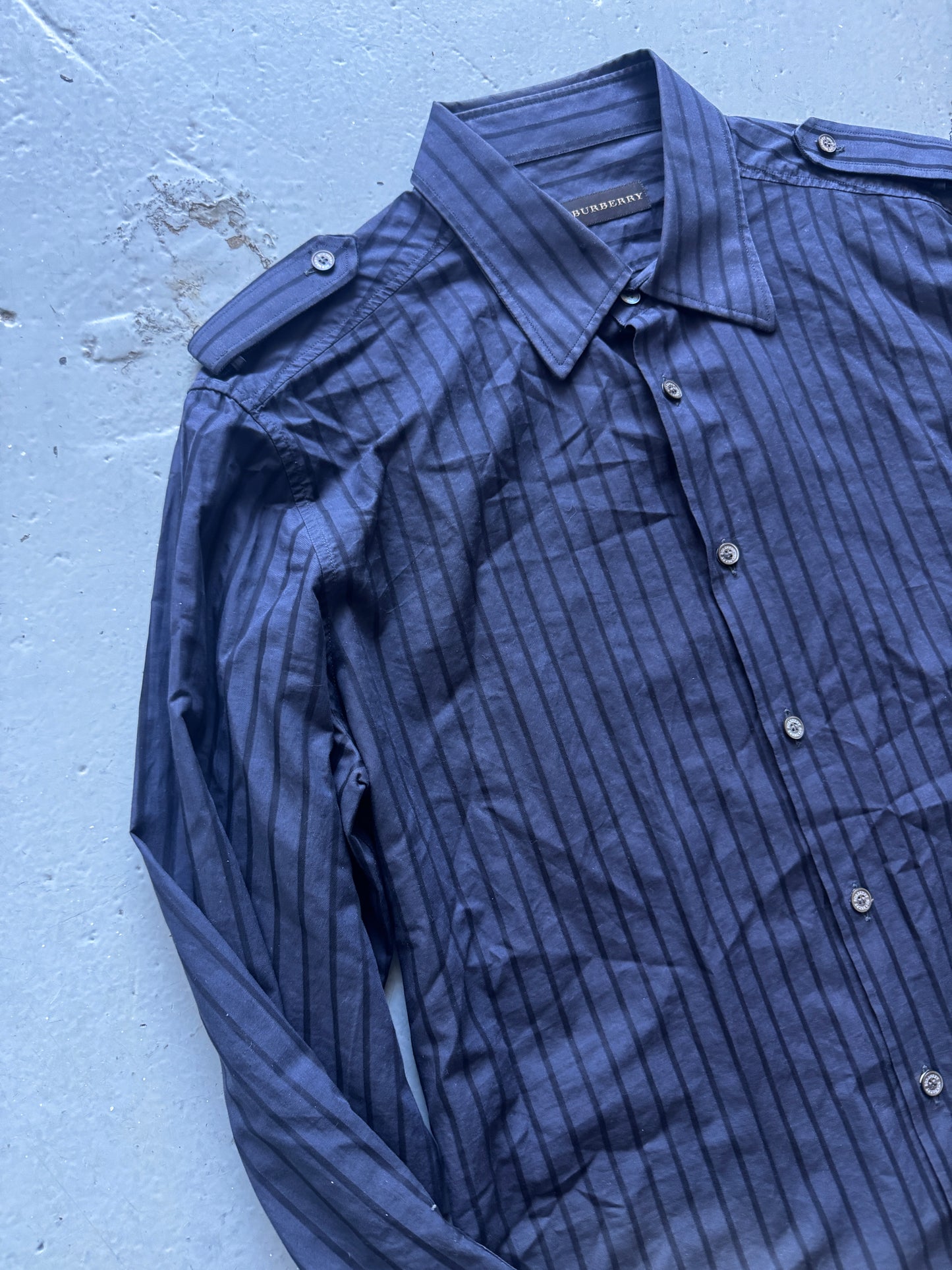Burberry Striped Epaulet Shirt