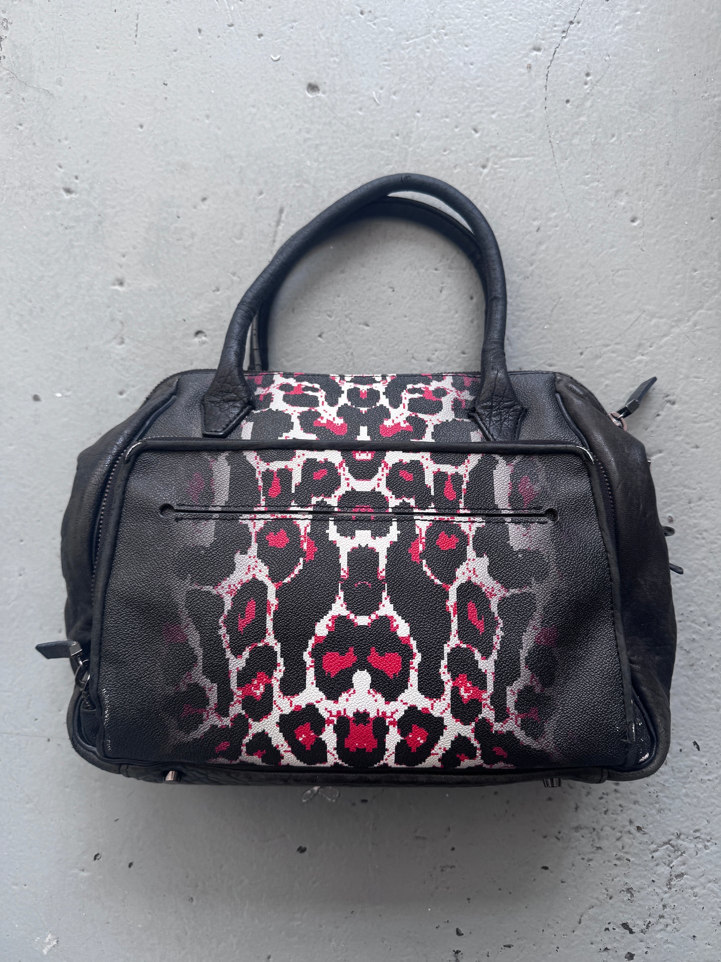 Alexander McQueen Digi Leopard Vein Leather Bag