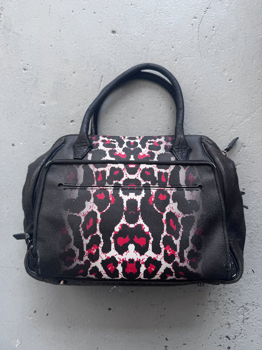 Alexander McQueen Digi Leopard Vein Leather Bag