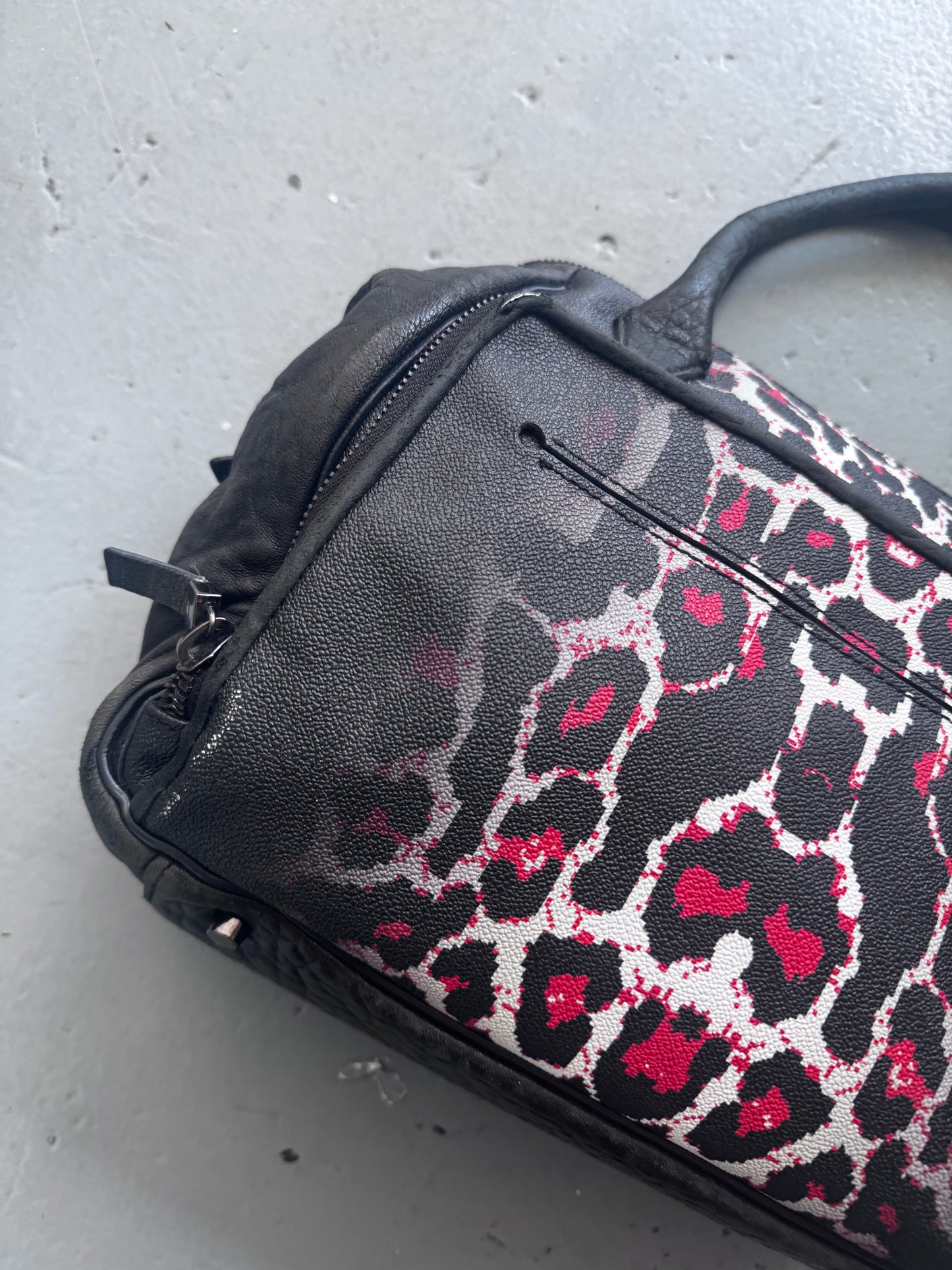 Alexander McQueen Digi Leopard Vein Leather Bag