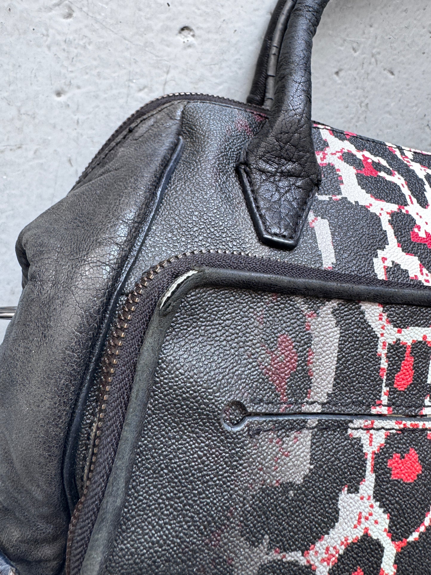 Alexander McQueen Digi Leopard Vein Leather Bag