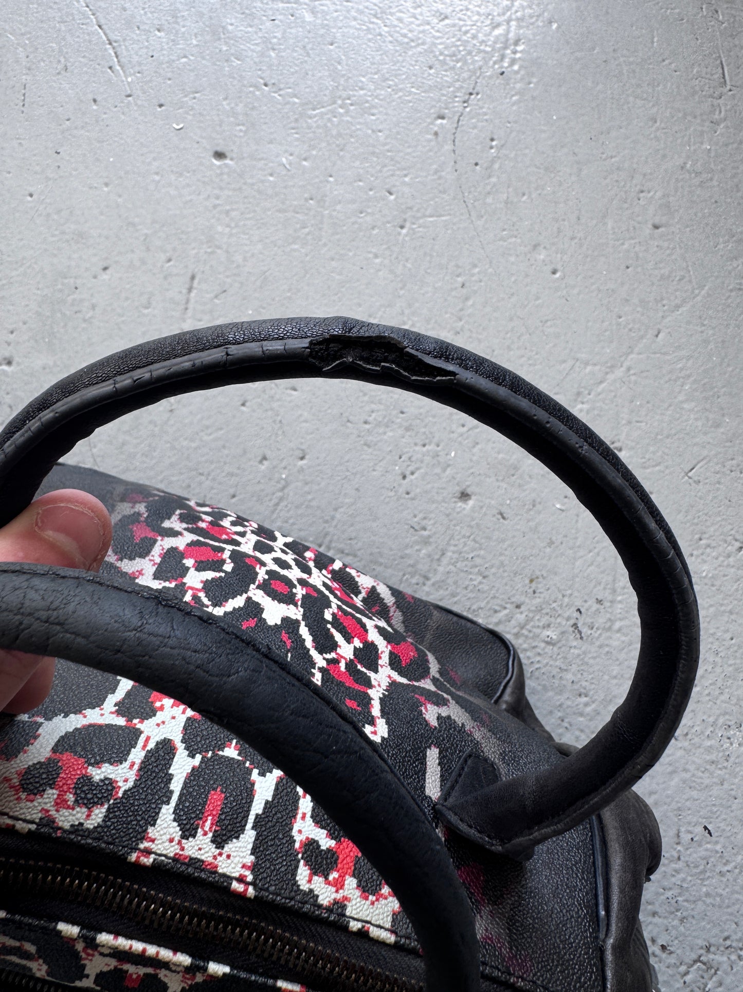 Alexander McQueen Digi Leopard Vein Leather Bag