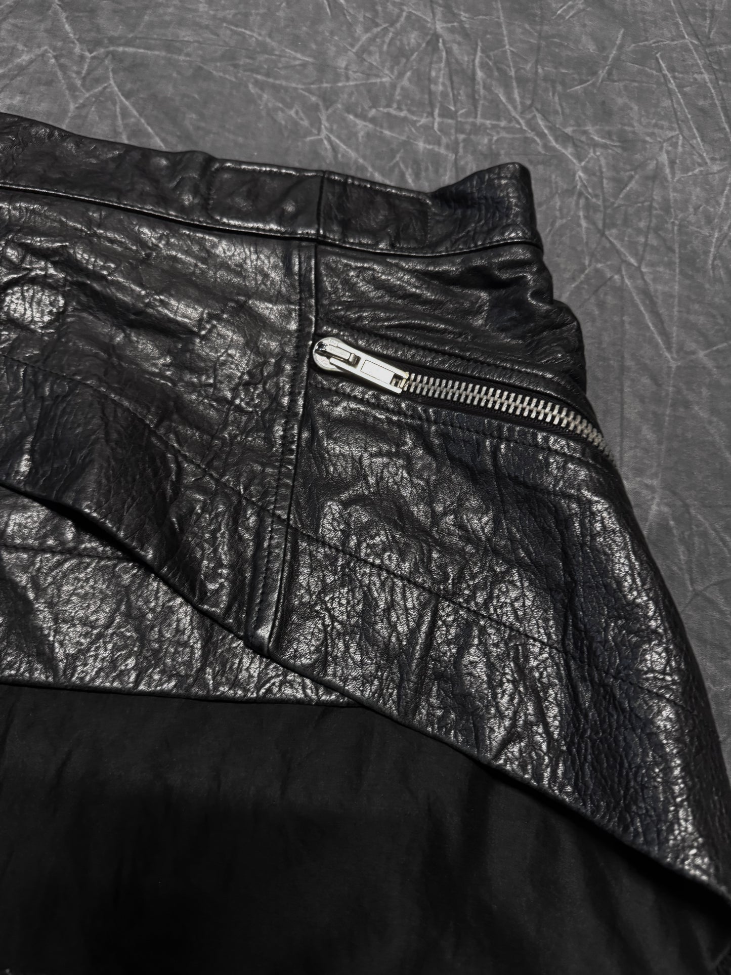 Rick Owens AW11 Limo Crack Leather Wrap Skirt