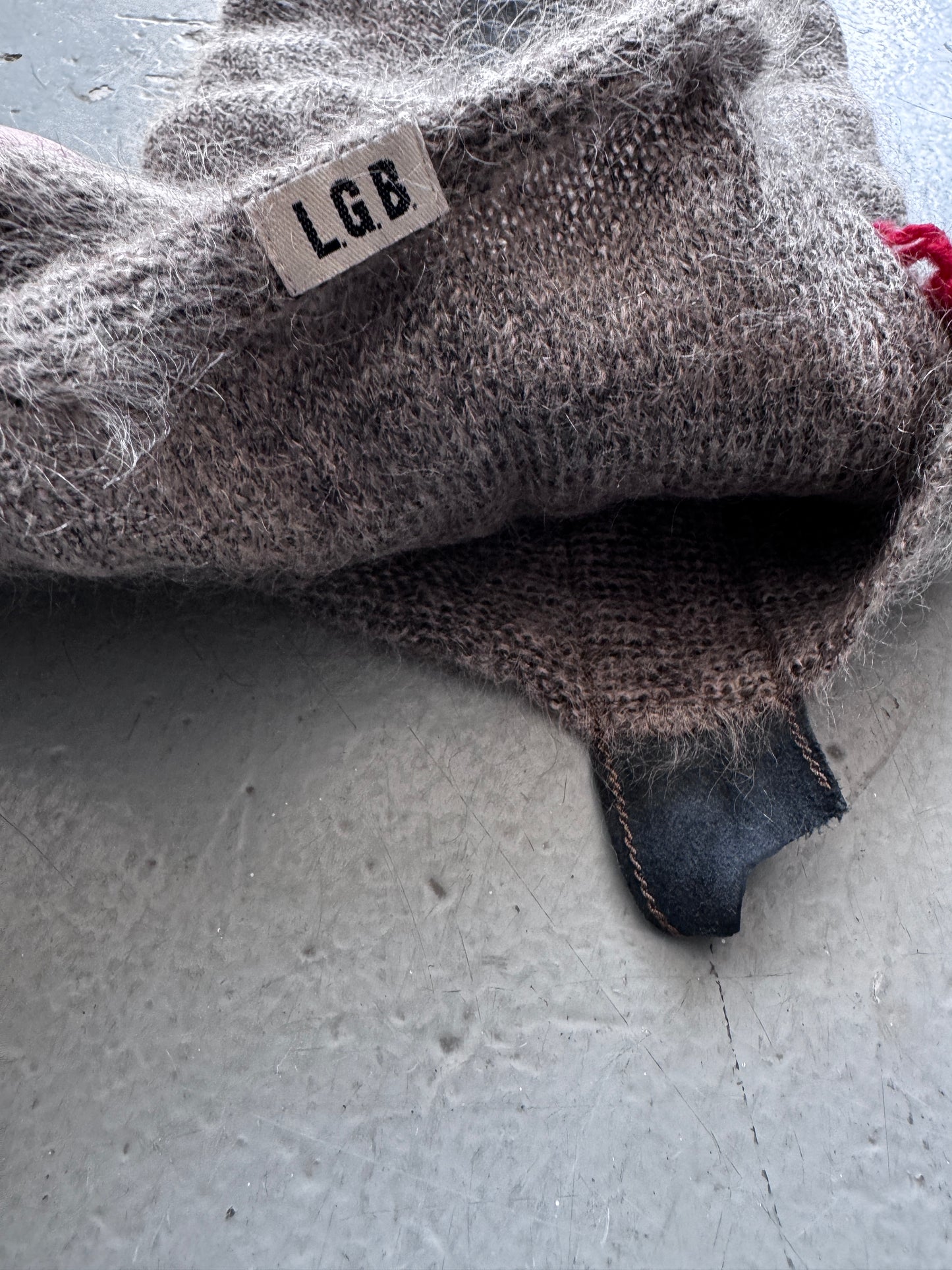 LGB Double Layer leather strip Beanie