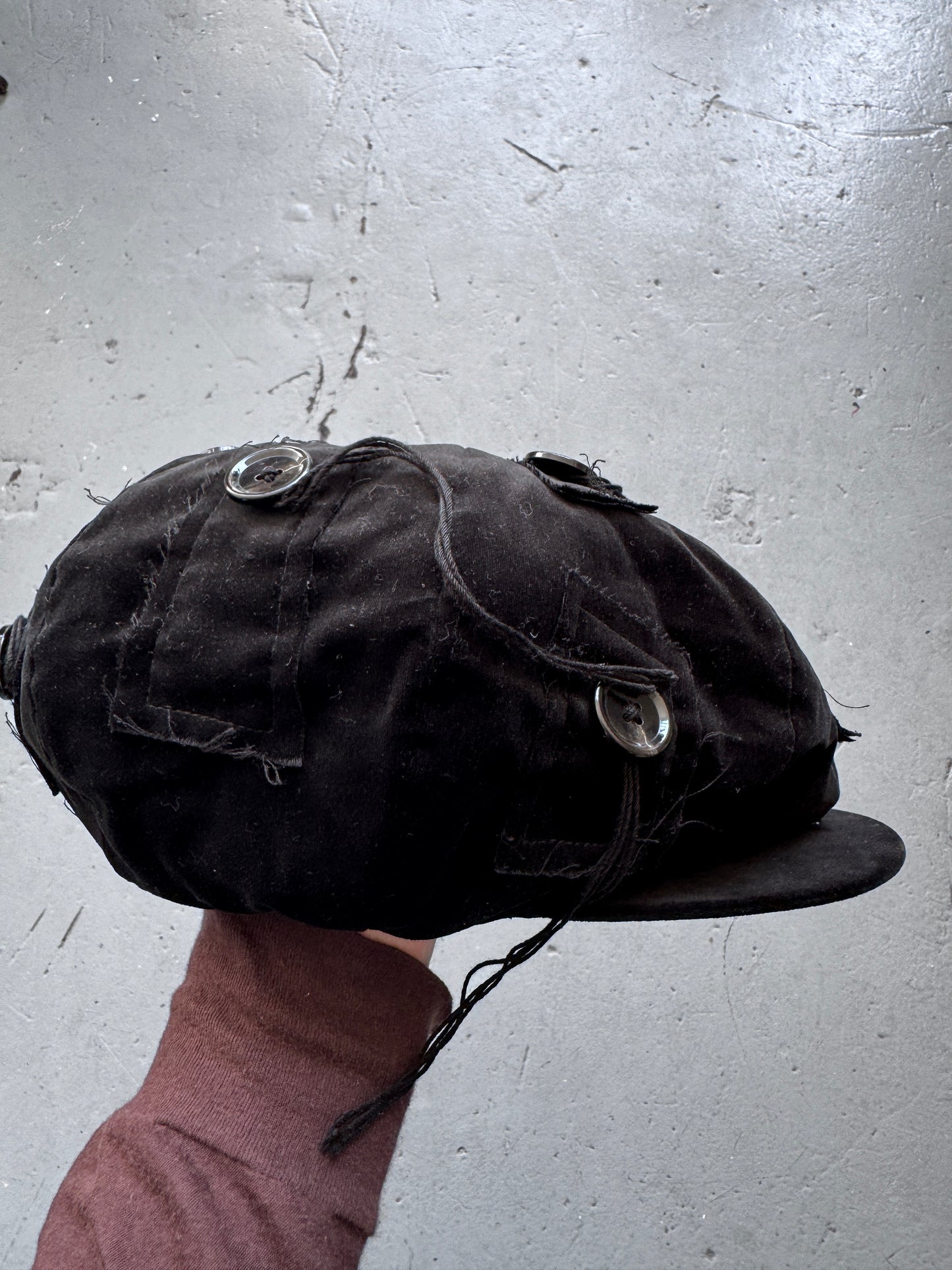 nemeth velvet button hat