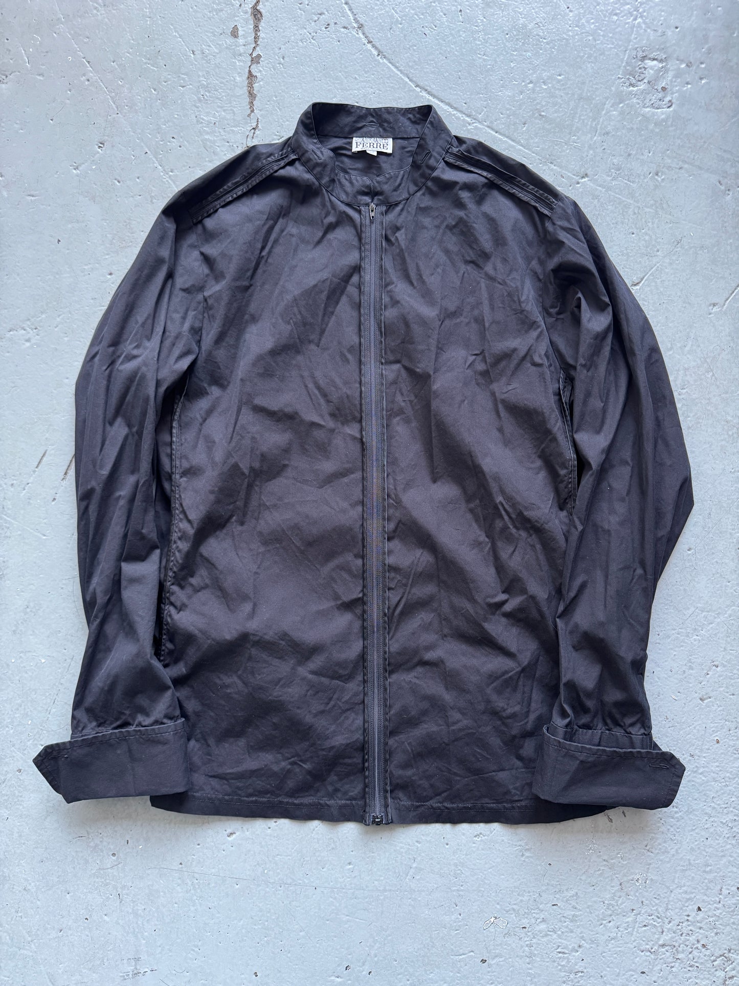 gianfranco ferre zipper shirt