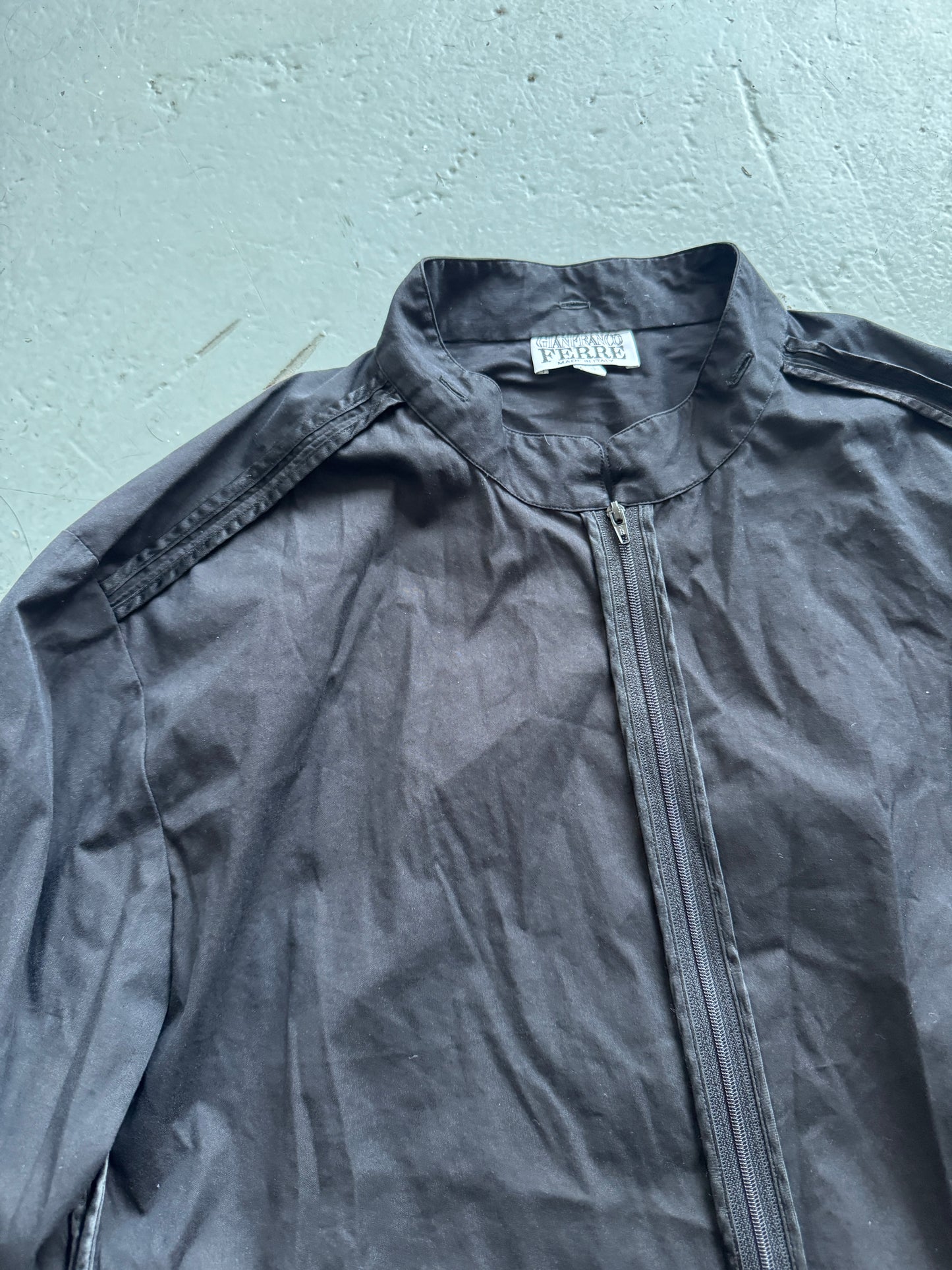 gianfranco ferre zipper shirt