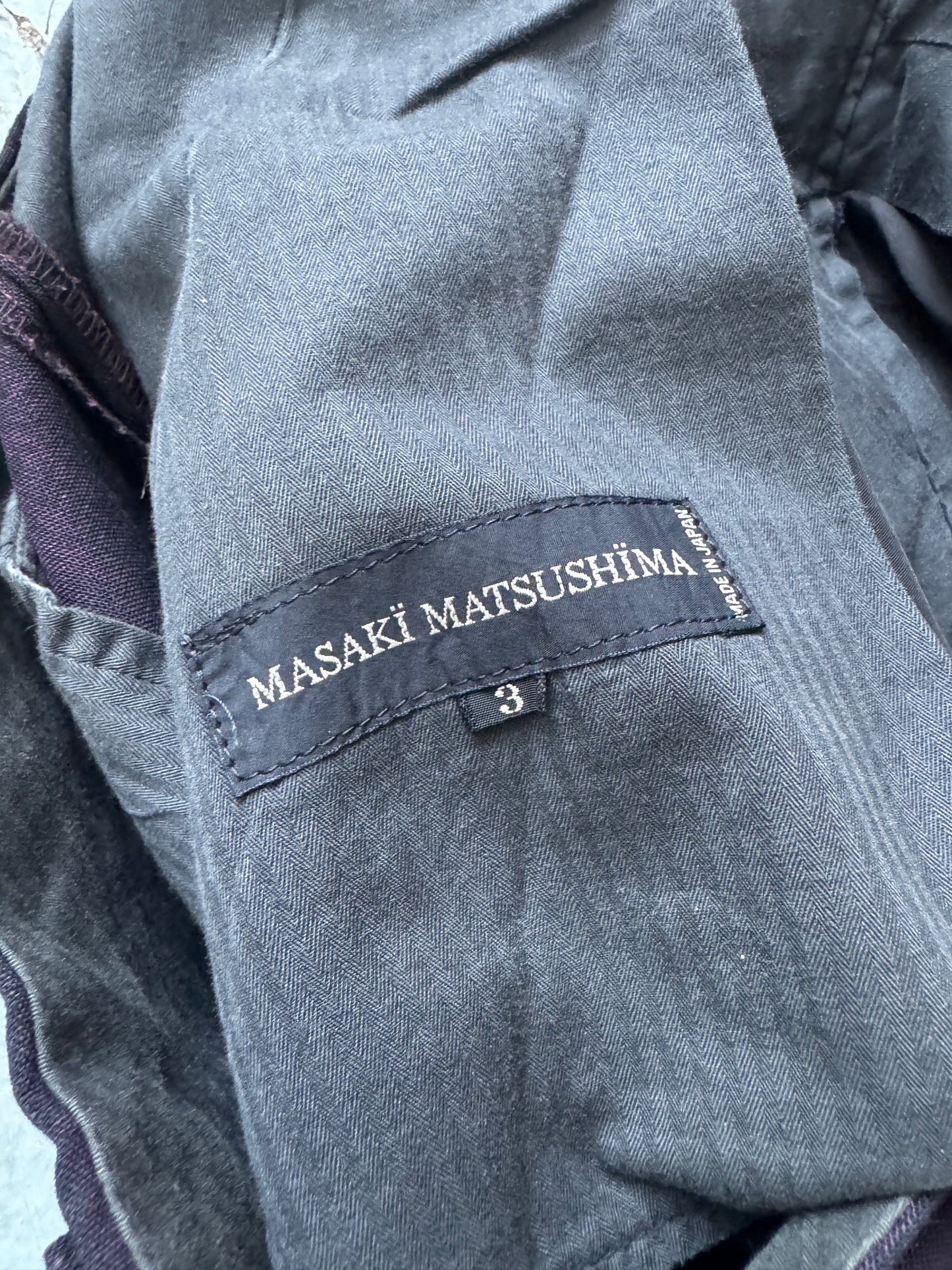 masaki matsushima homme tape design tailored pant