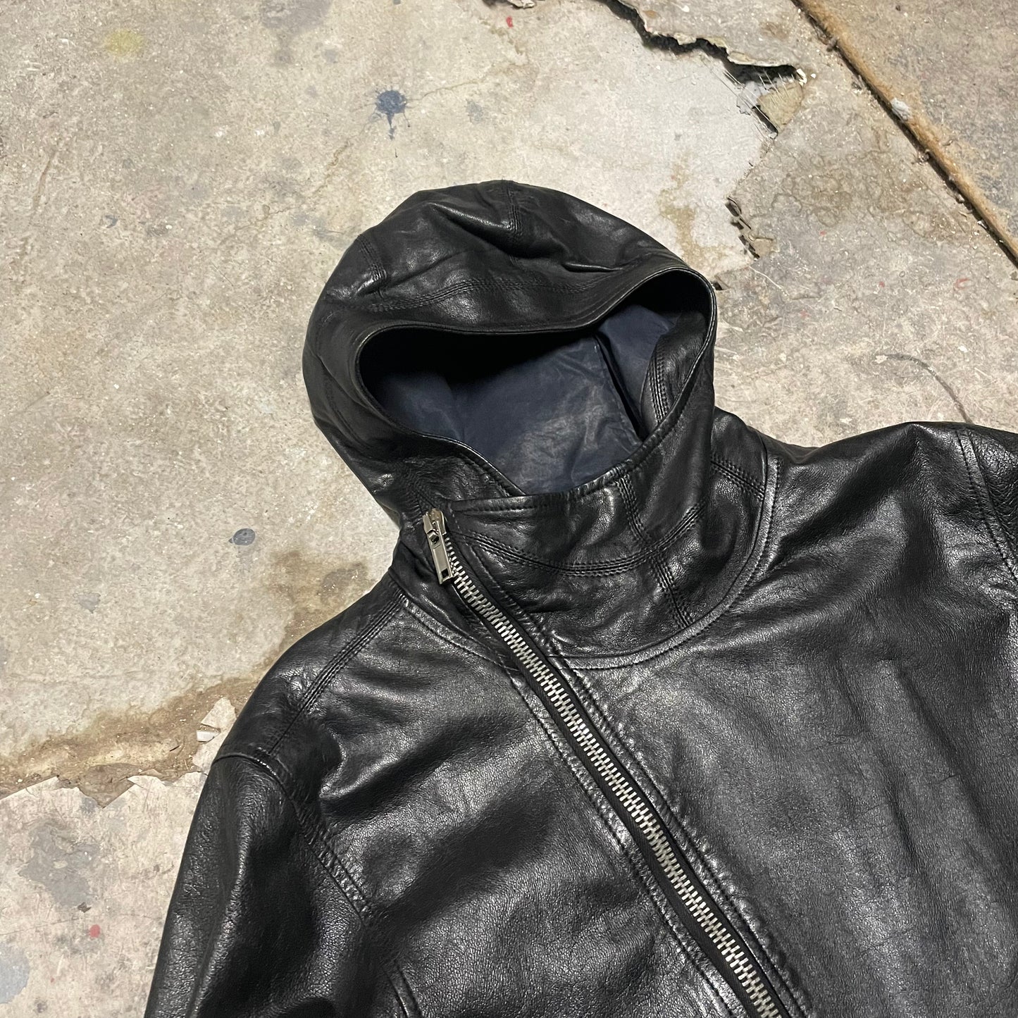 Rick Owens AW12 'Mountain' Bullet Leather Jacket