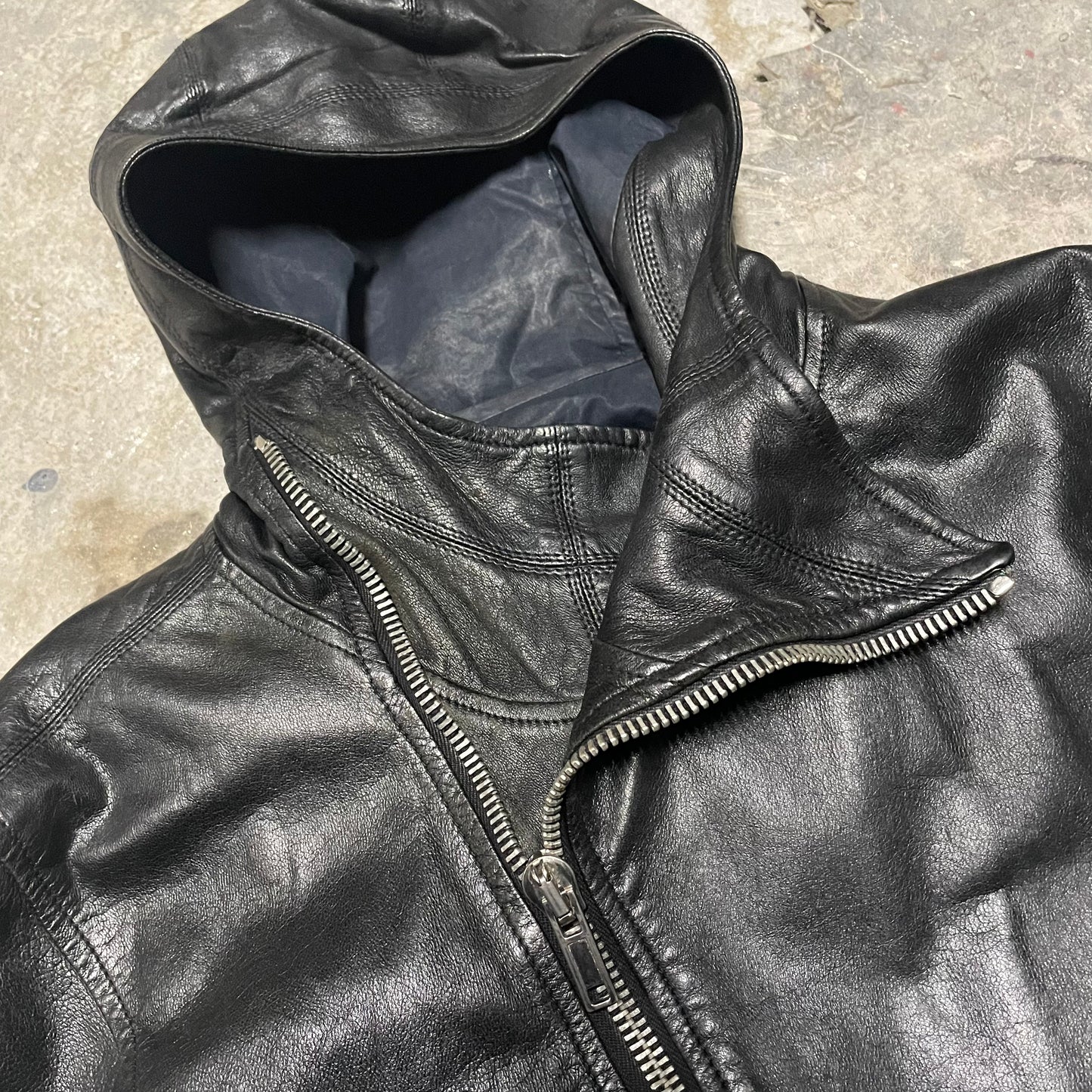 Rick Owens AW12 'Mountain' Bullet Leather Jacket