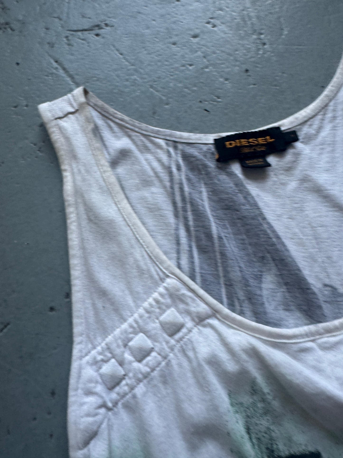 Diesel MEAN Embossed Stud Tank Top