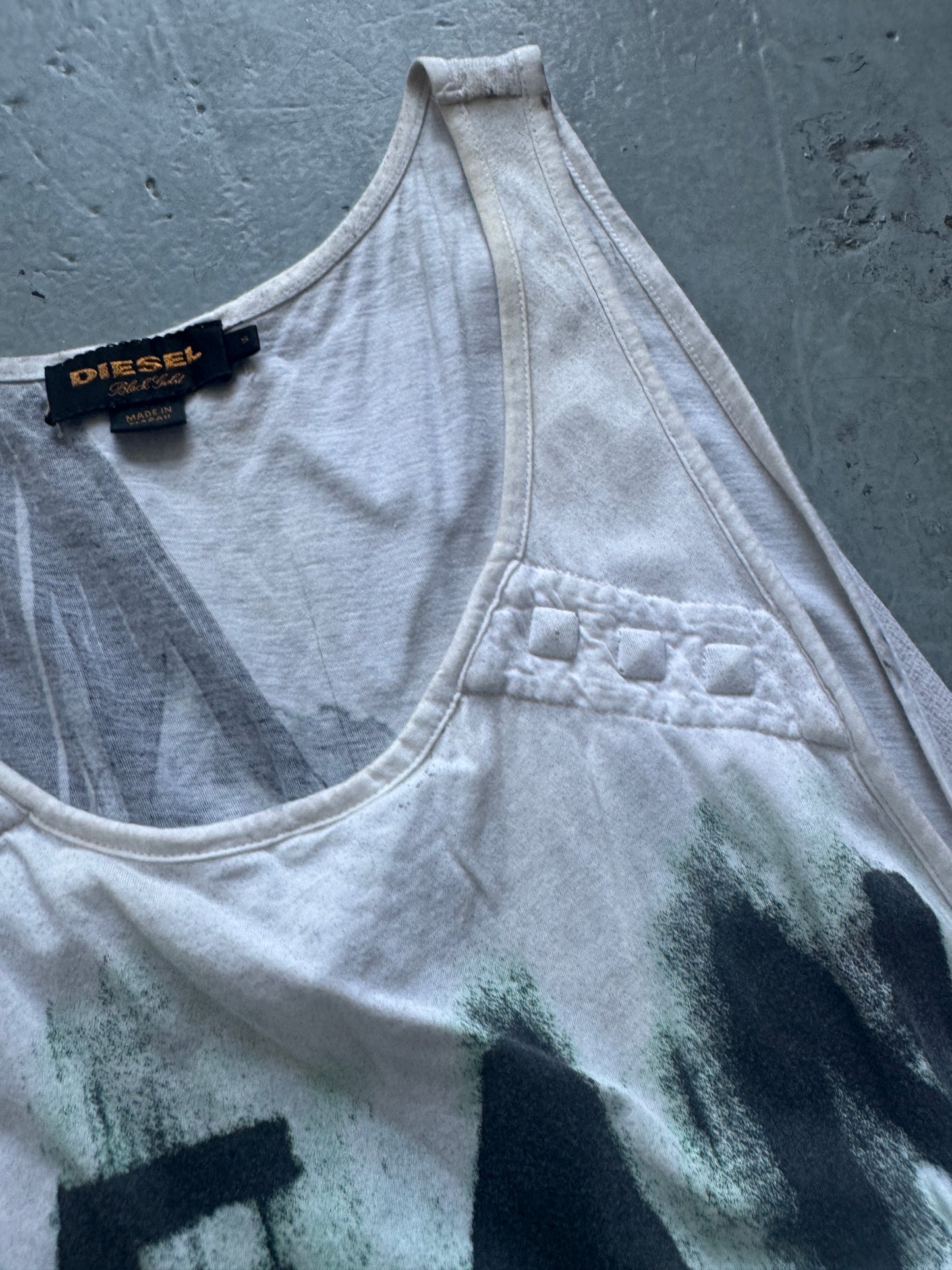 Diesel MEAN Embossed Stud Tank Top