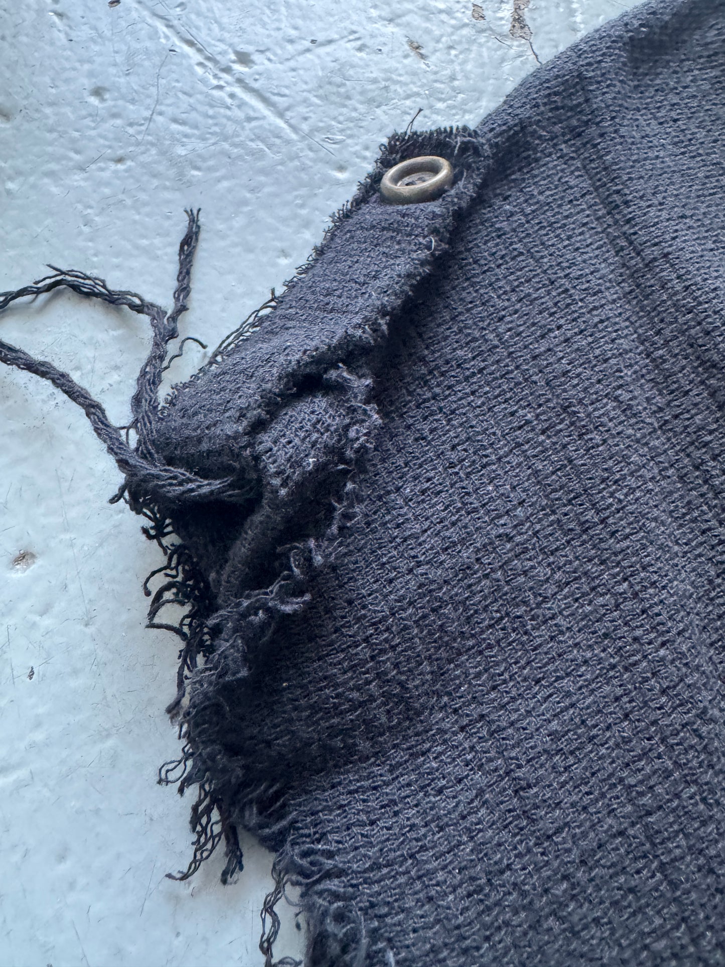 sanctamuerte linen distress hem vest