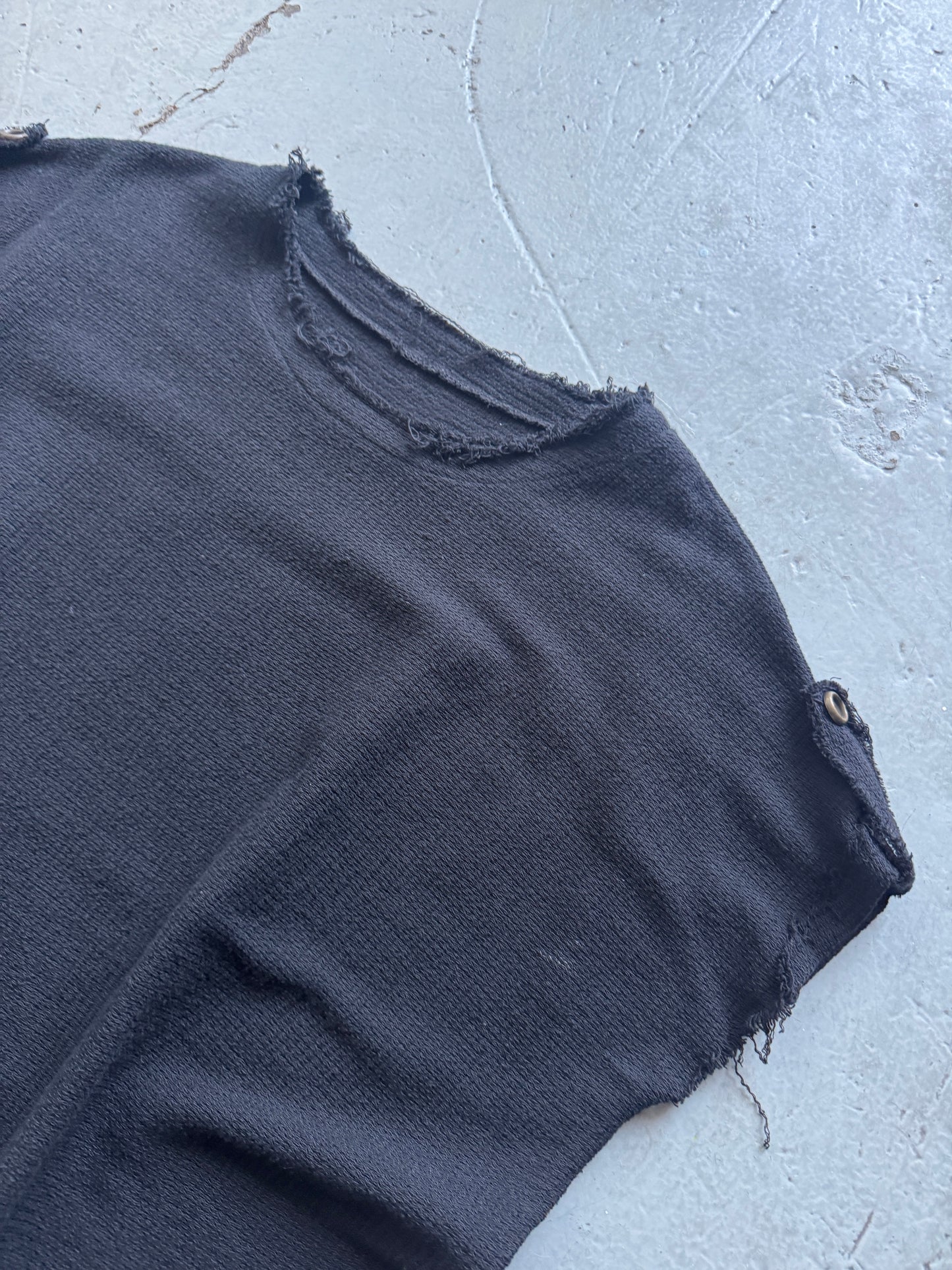 sanctamuerte linen distress hem vest