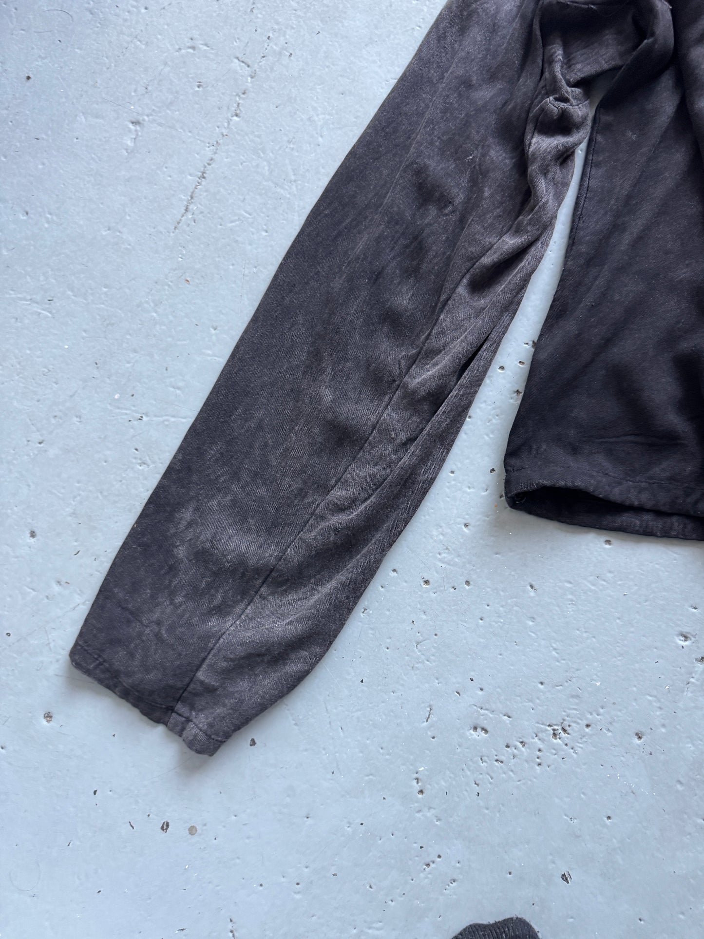 KTZ Oversized Overdyed Heavy Drape Witch Hooded Jacket