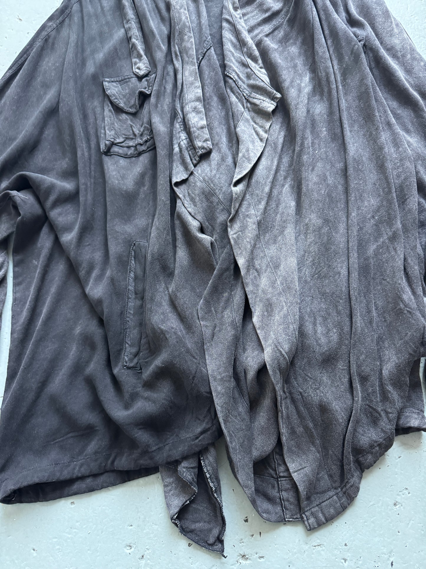 KTZ Oversized Overdyed Heavy Drape Witch Hooded Jacket