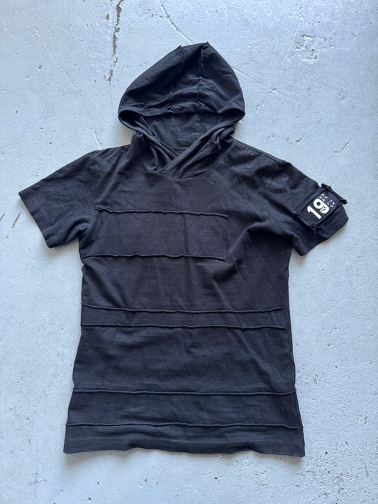yuji yamada velcro patched hooded top