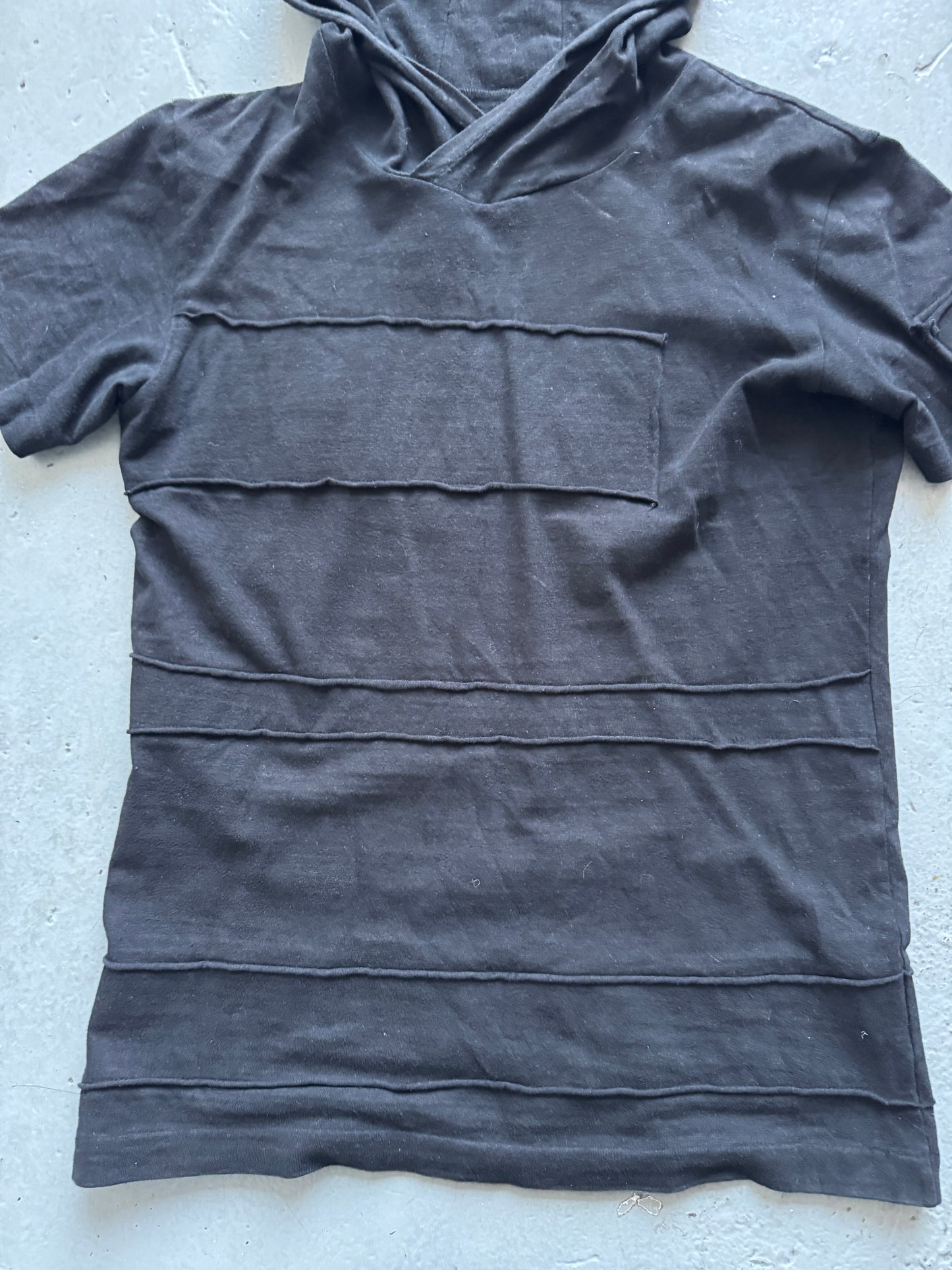 yuji yamada velcro patched hooded top