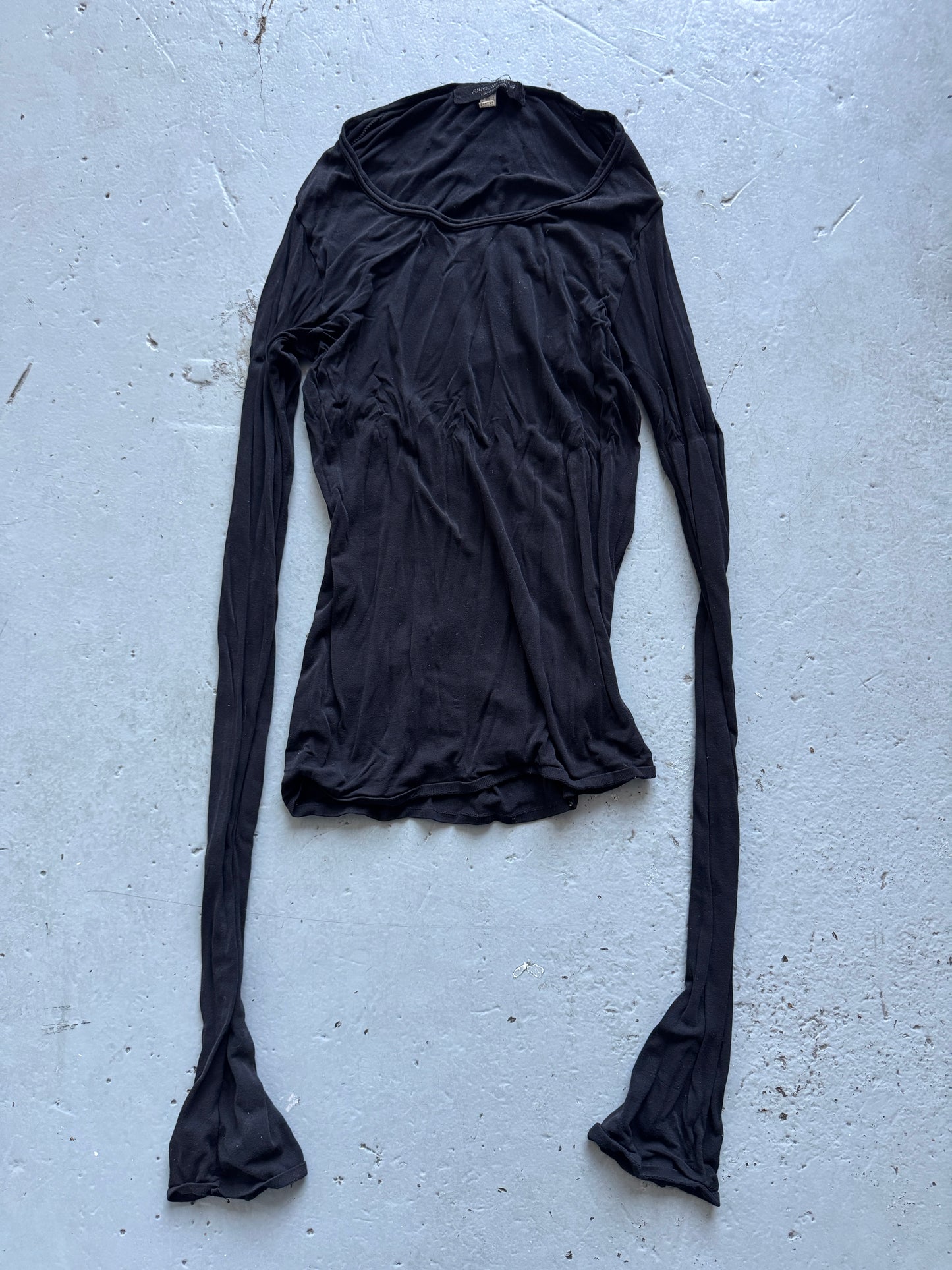 junya watanabe mega stretch elongated sleeve top