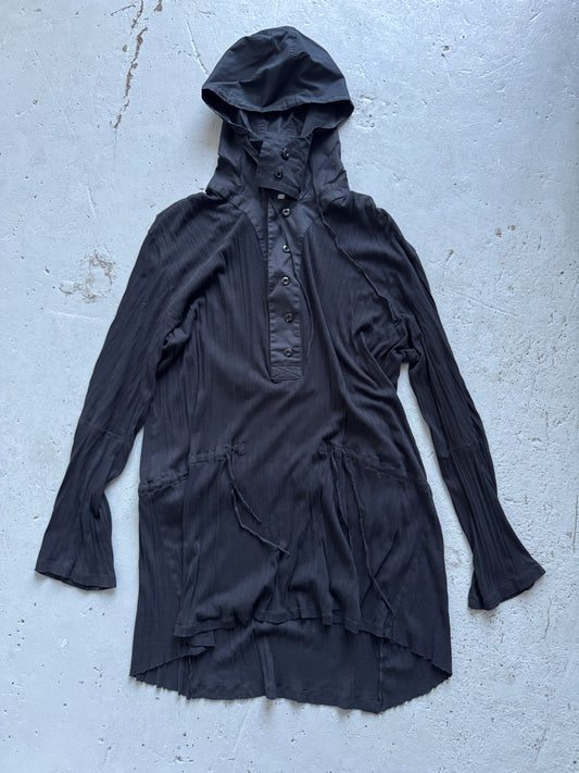 ann demeulemeester hooded button longsleeve / dress