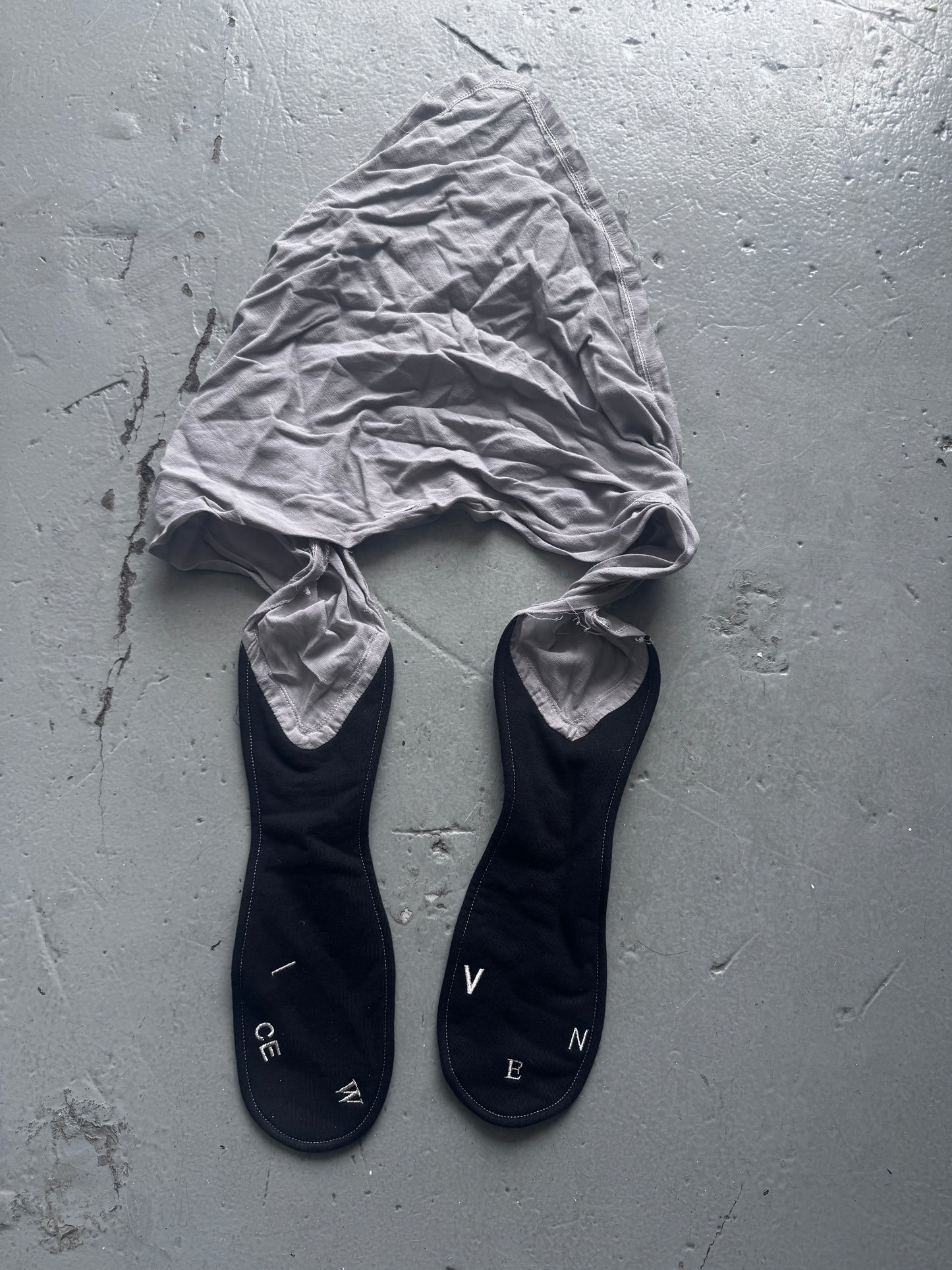 VeniceW Pointed Linen and Jersey Scarf