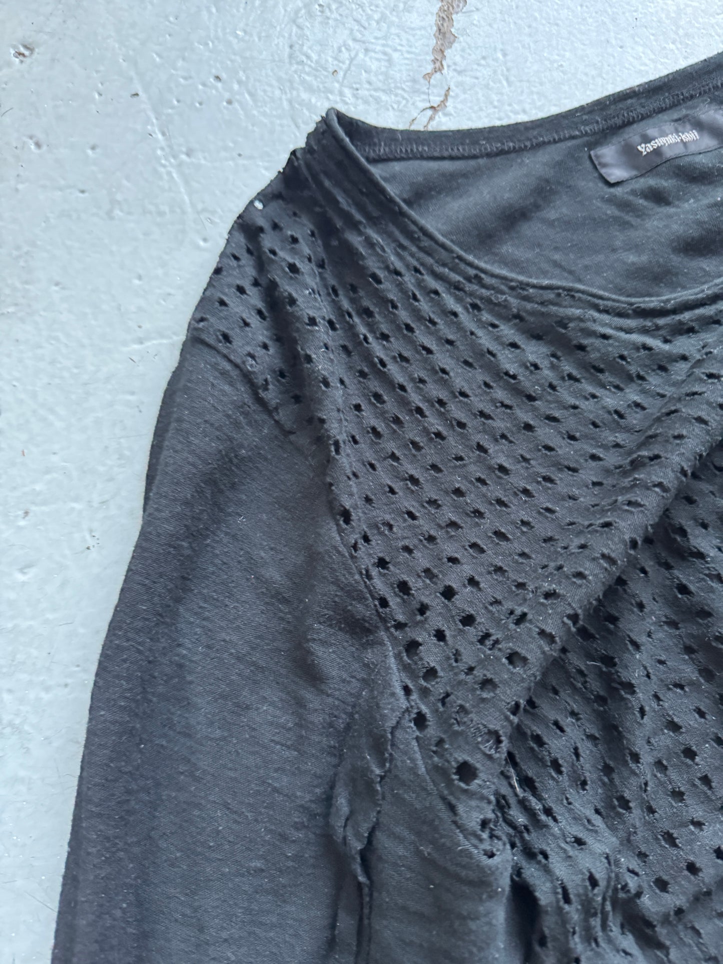 yasuyuki ishii laser cut 3/4 longsleeve top