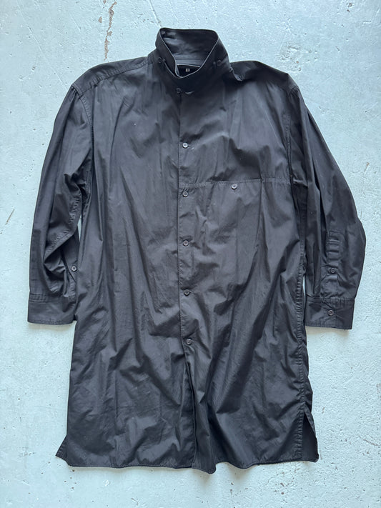 yohji yamamoto buttoned high collar shirt