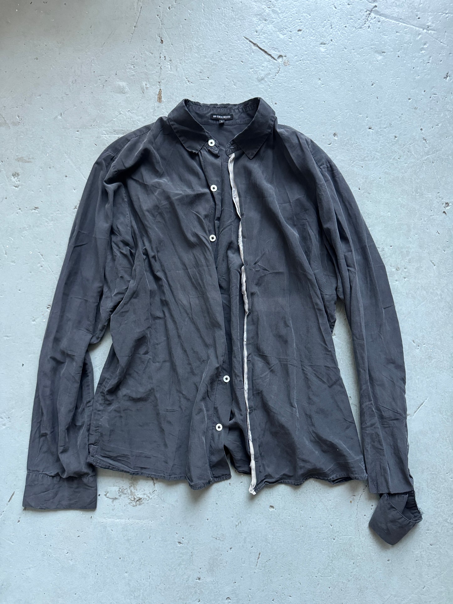 ann demeulemeester pure silk shirt