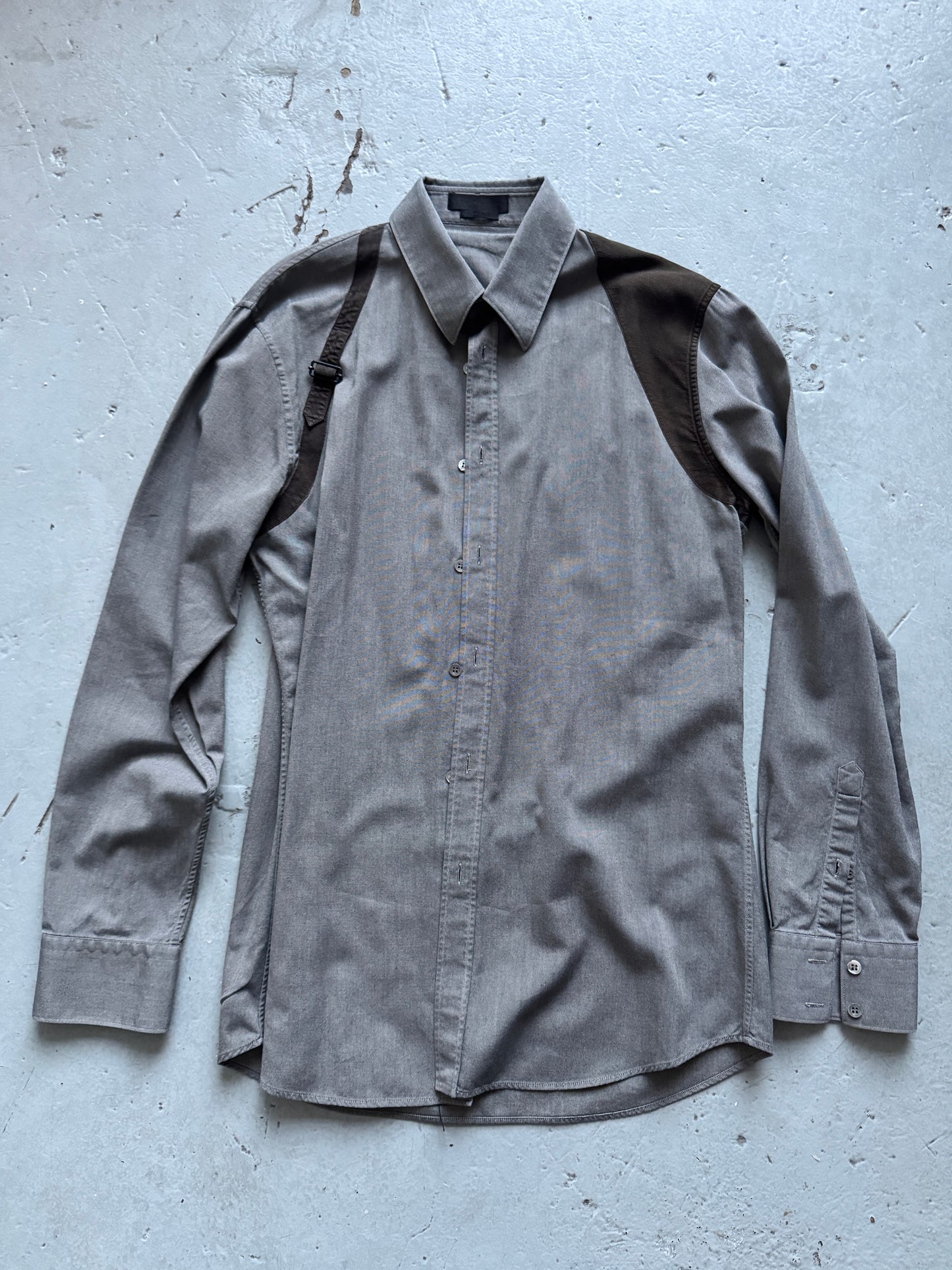 alexander mcqueen gunstrap harness shirt