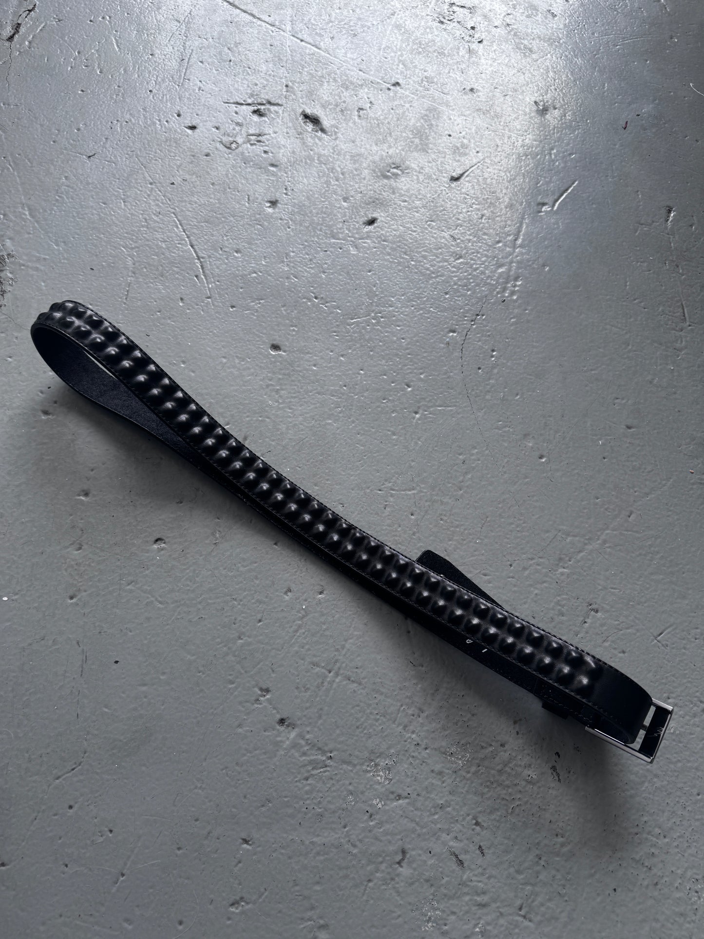 Leather cover stud belt