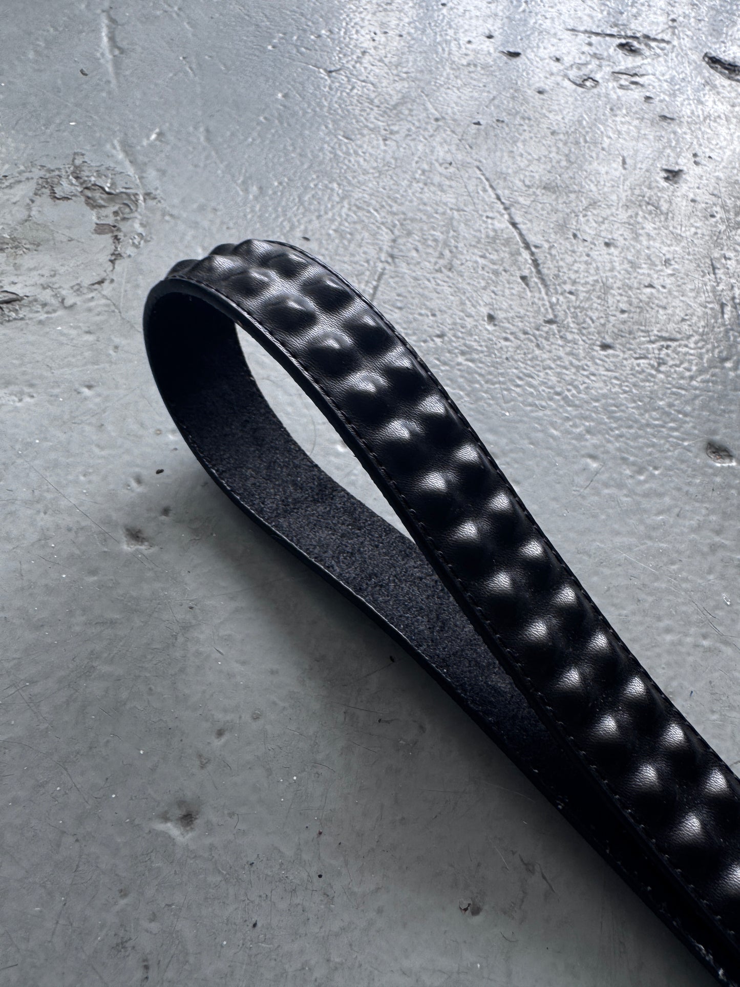 Leather cover stud belt