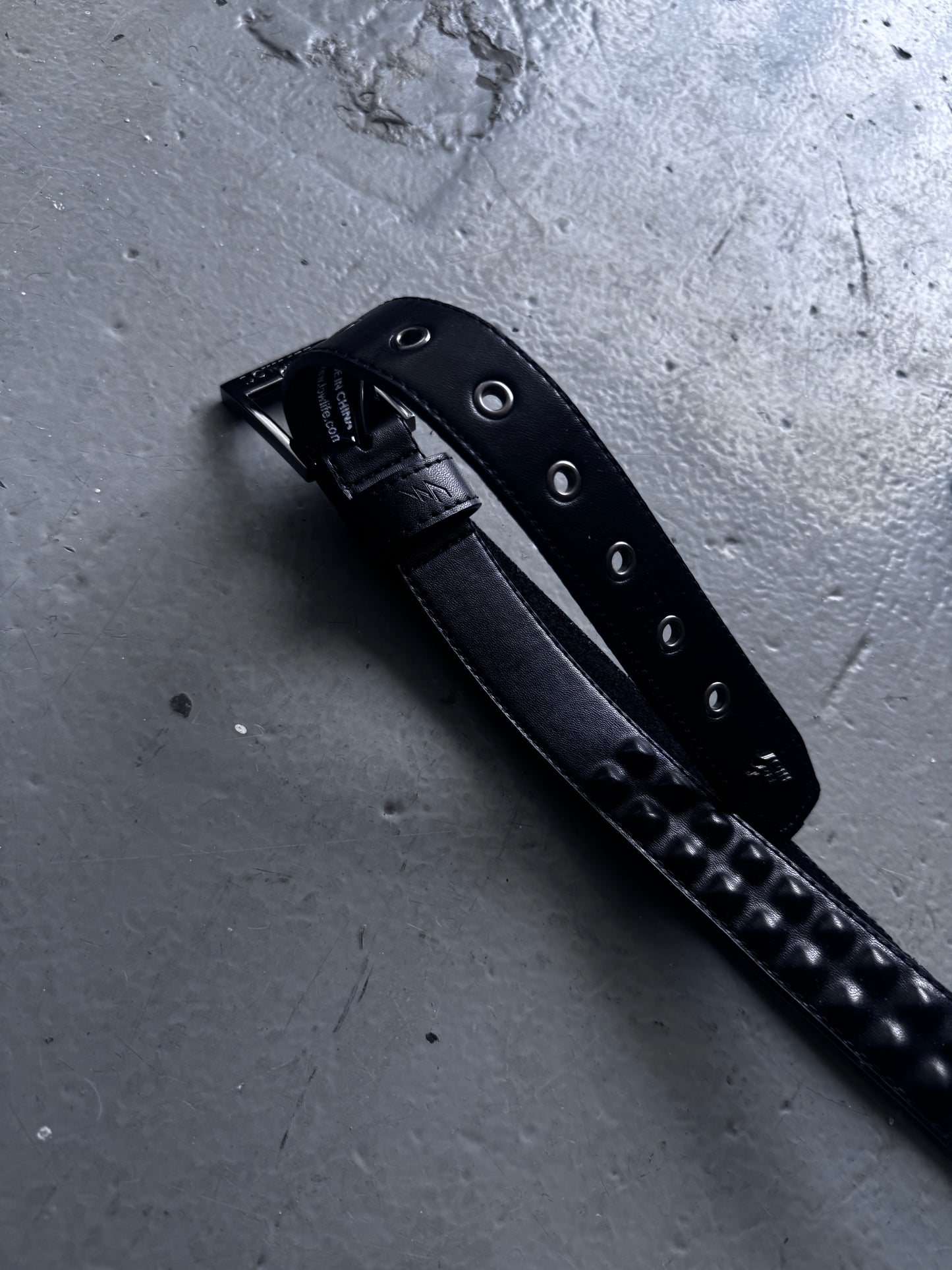 Leather cover stud belt