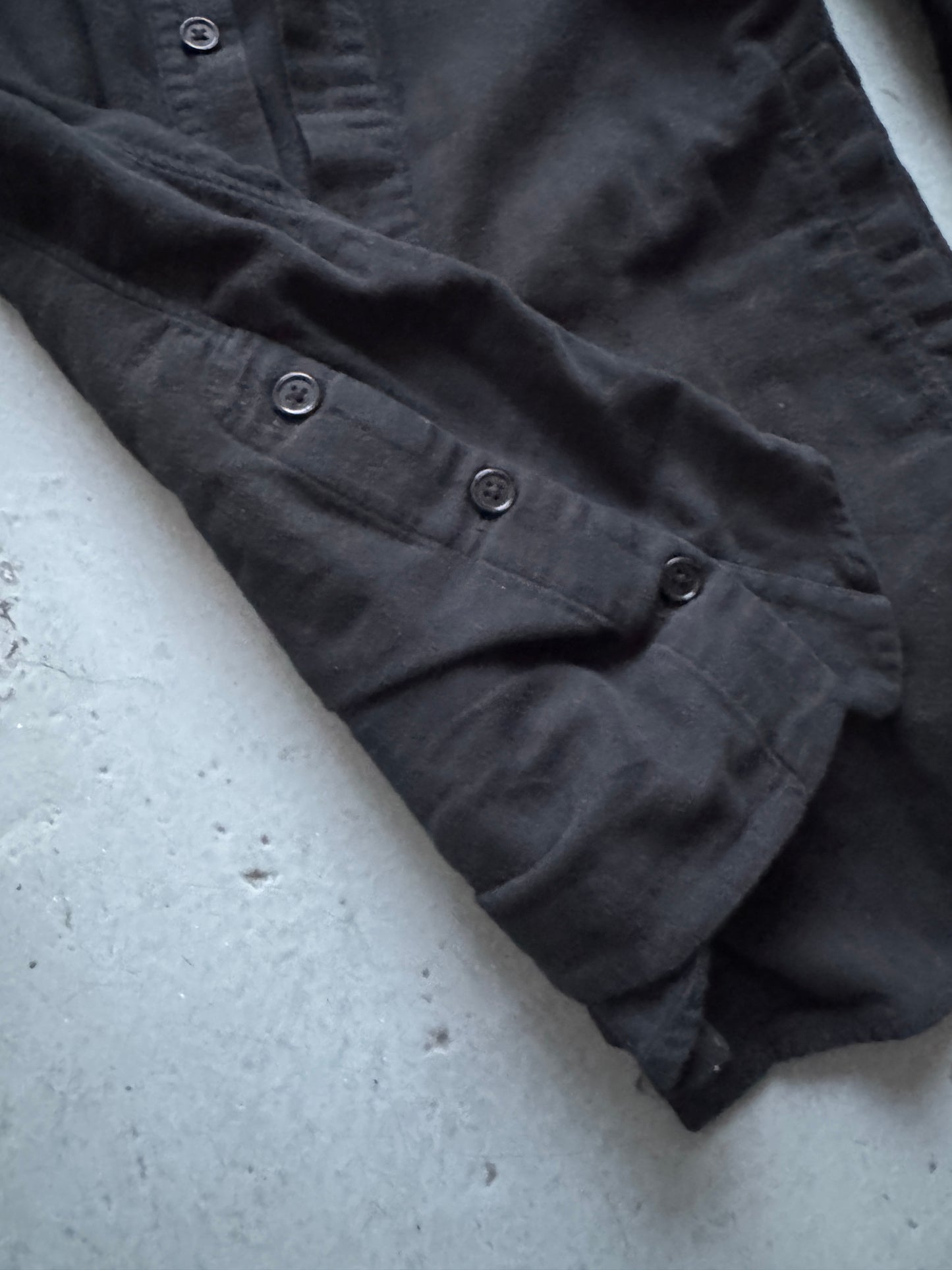 ann demeulemeester fold high collar button side shirt