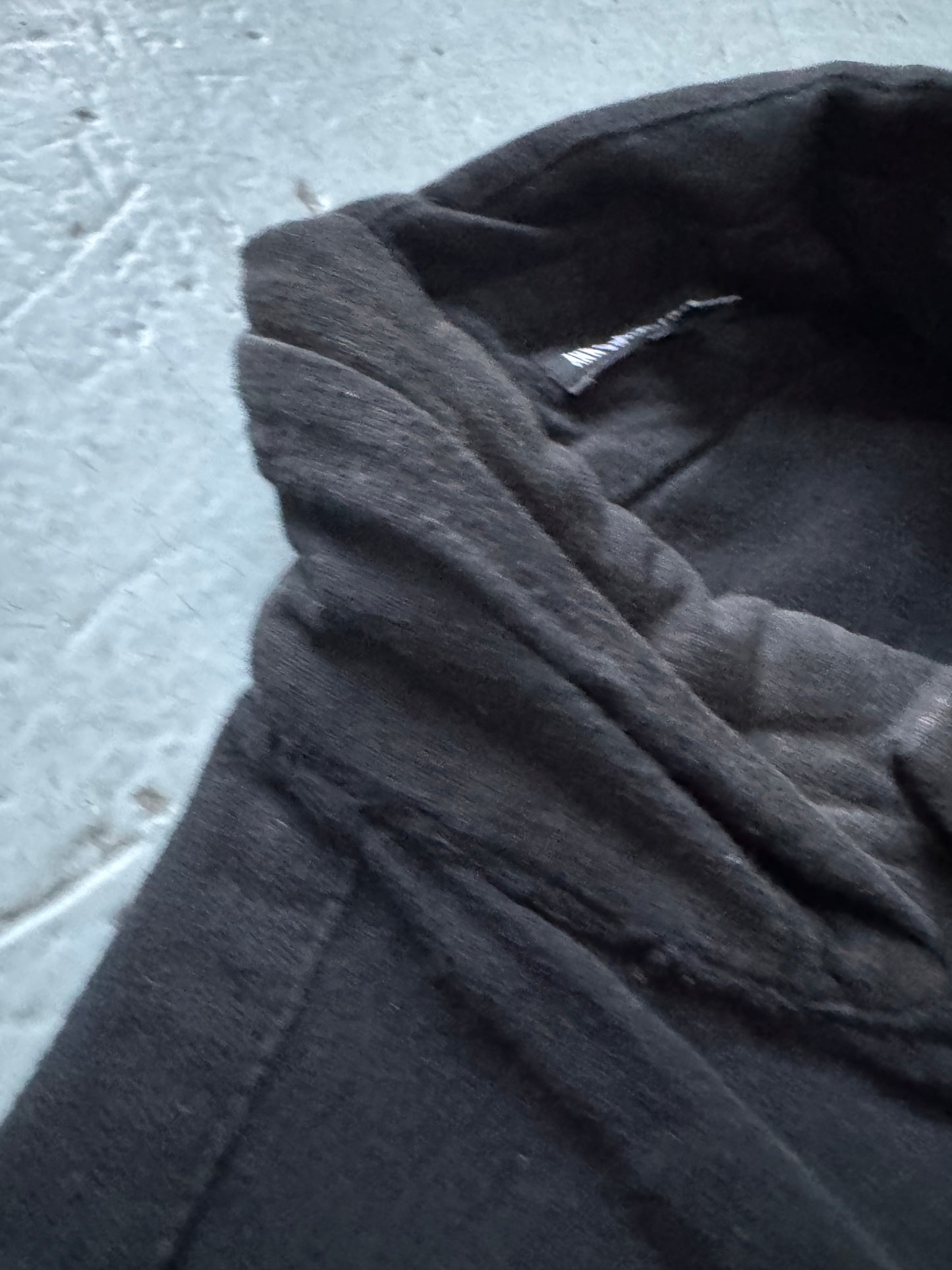 ann demeulemeester fold high collar button side shirt