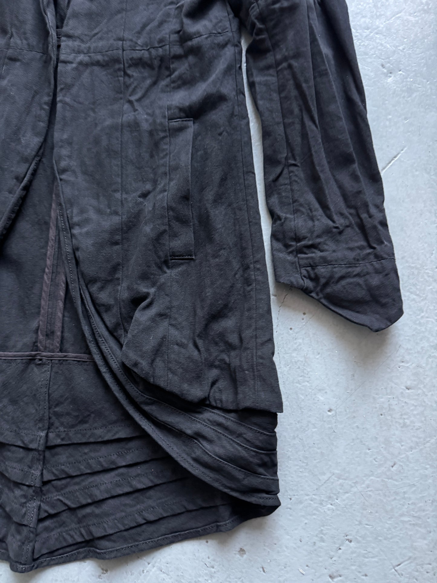 yasuyuki isshi denim metal clasped tailcoat