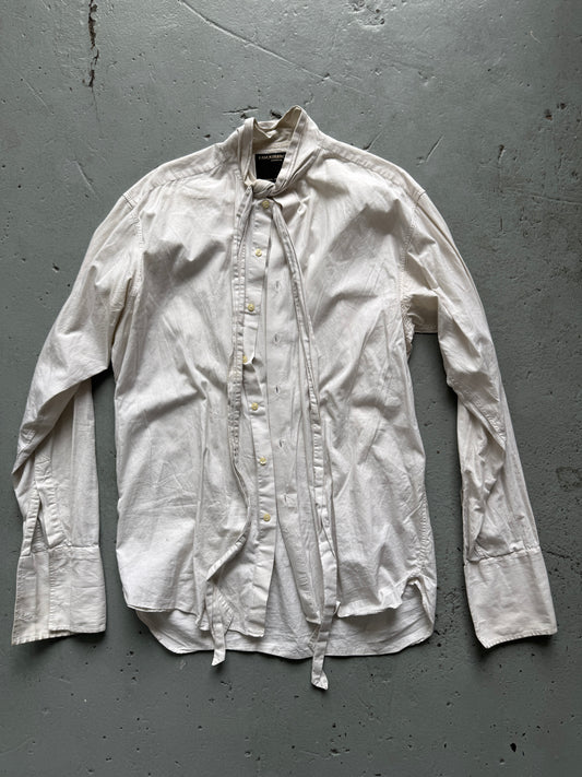 vintage british tied neck shirt