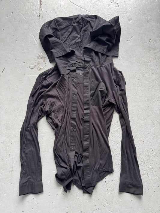 uncondtional shawl collar shirt