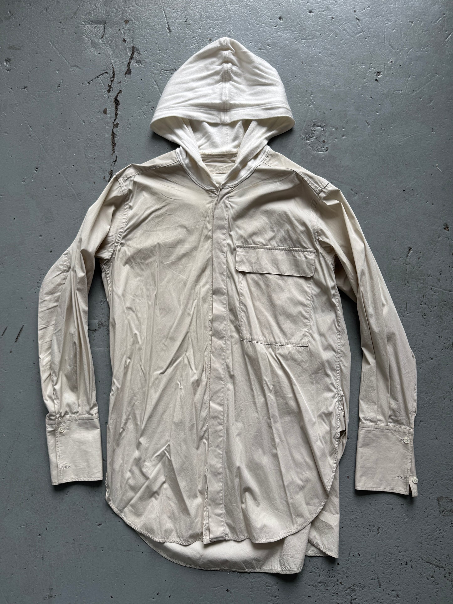 yohji yamamoto y's pink label hooded shirt