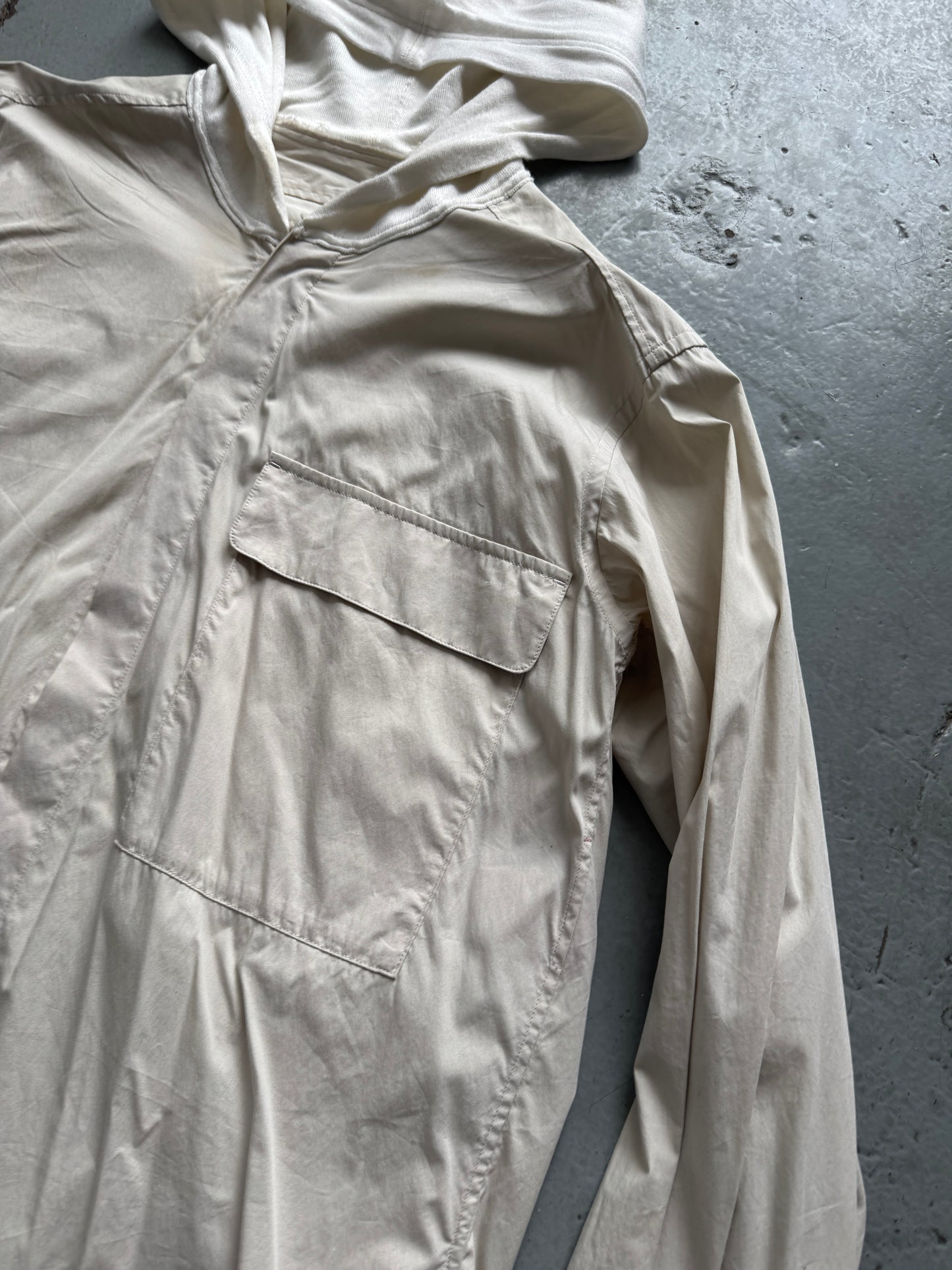 yohji yamamoto y's pink label hooded shirt