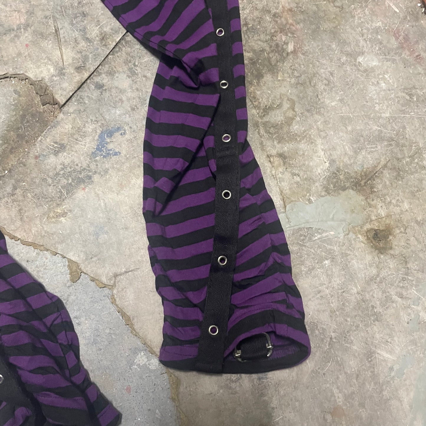 SDL Striped Buckle Gothic Leggings