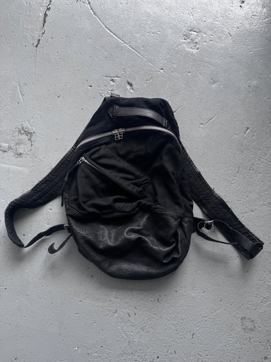diet butcher slim skin buckle leather backpack