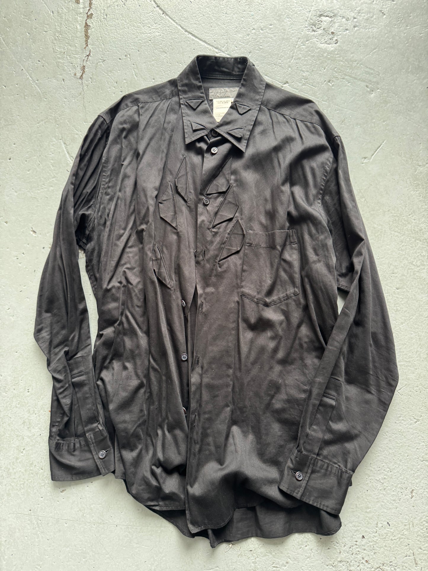 yohji yamamoto pour homme origami shirt