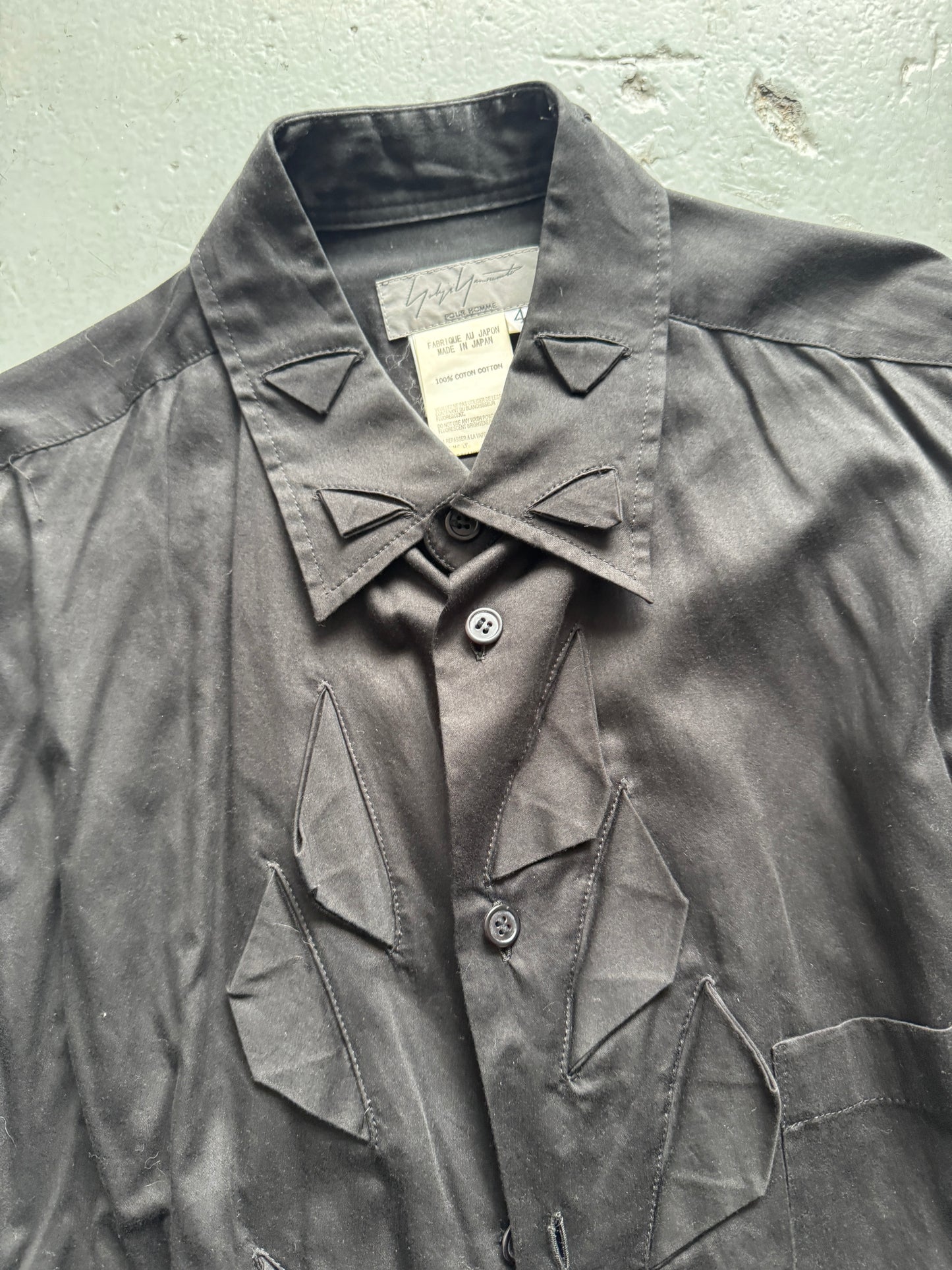 yohji yamamoto pour homme origami shirt