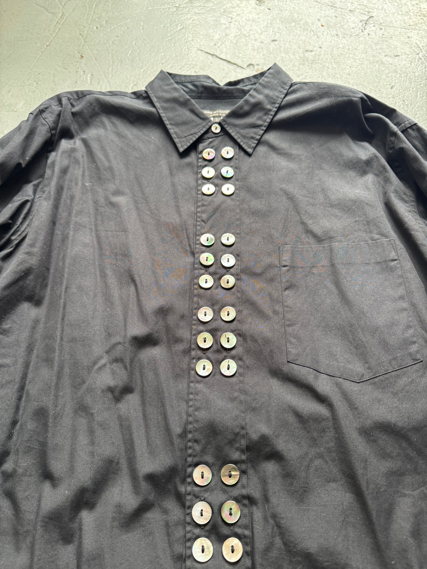 comme des garcons homme plus button front shirt