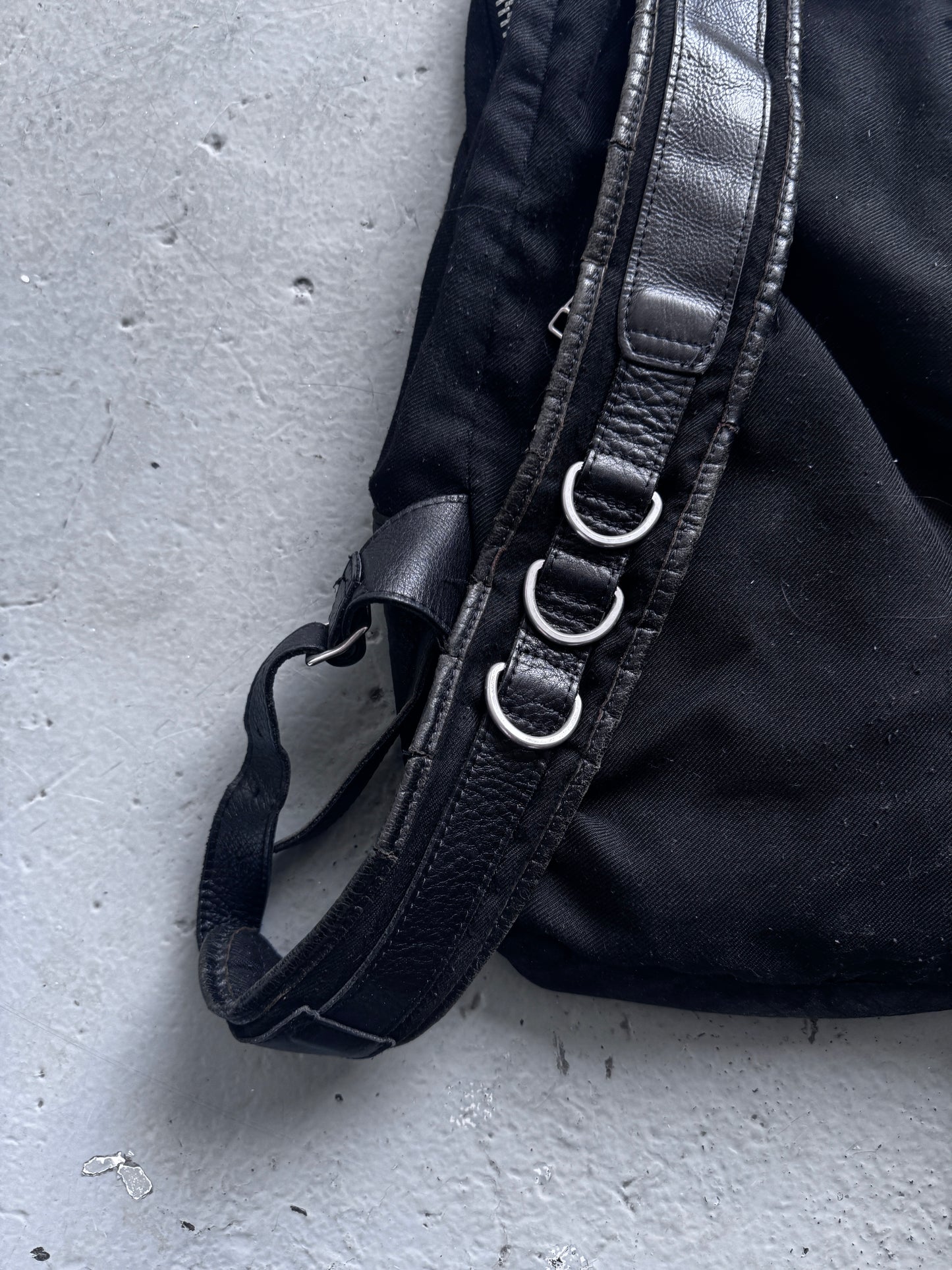 diet butcher slim skin buckle leather backpack