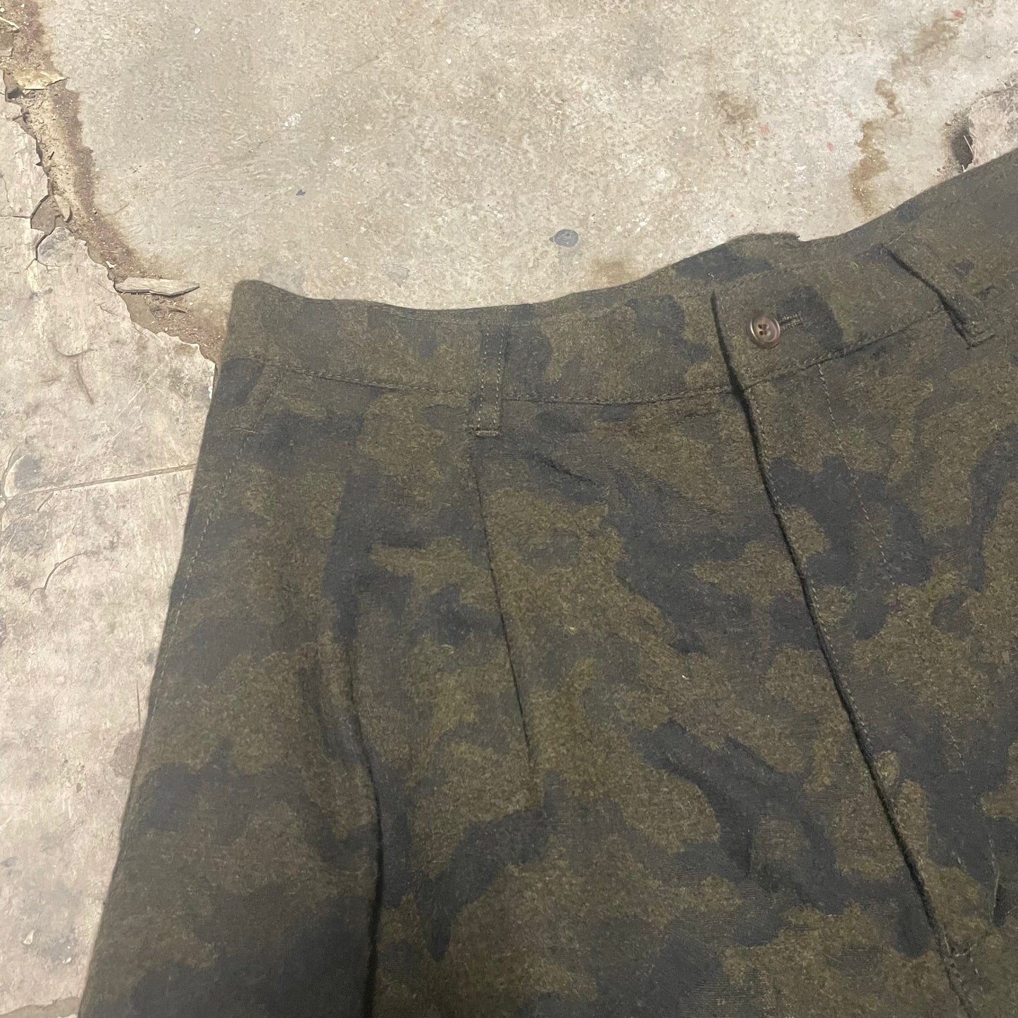 Comme Des Garcons Wide Camo Shorts