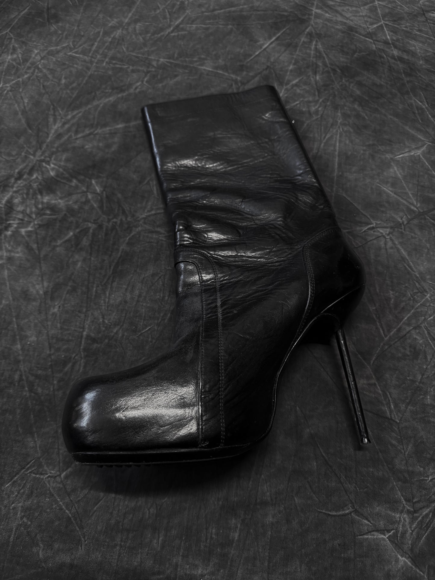 Rick Owens Leather Wide Toe High Heels
