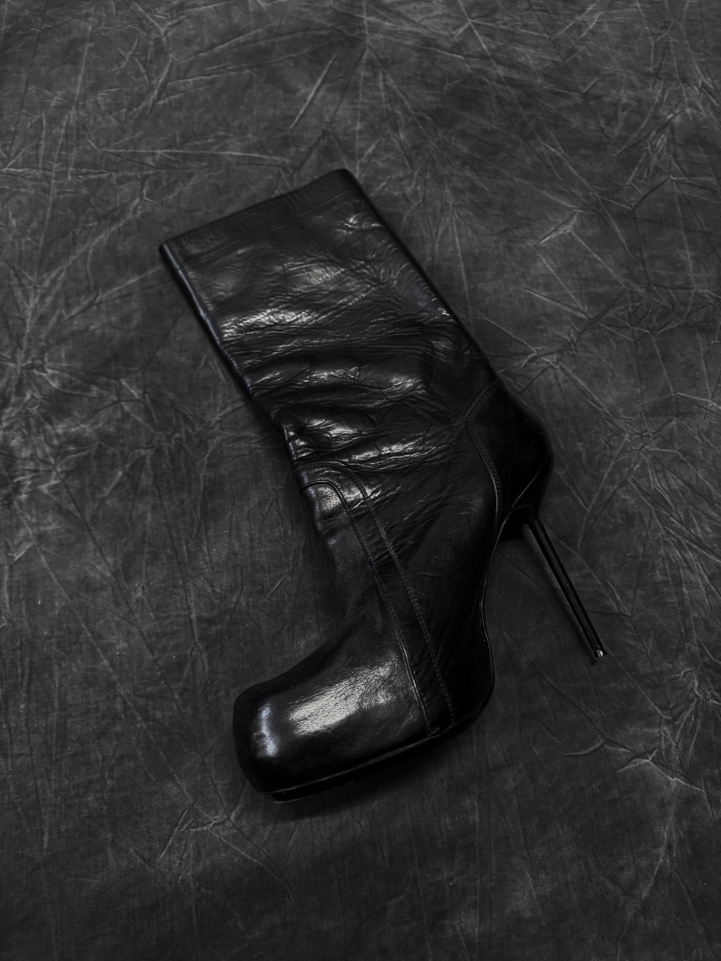 Rick Owens Leather Wide Toe High Heels
