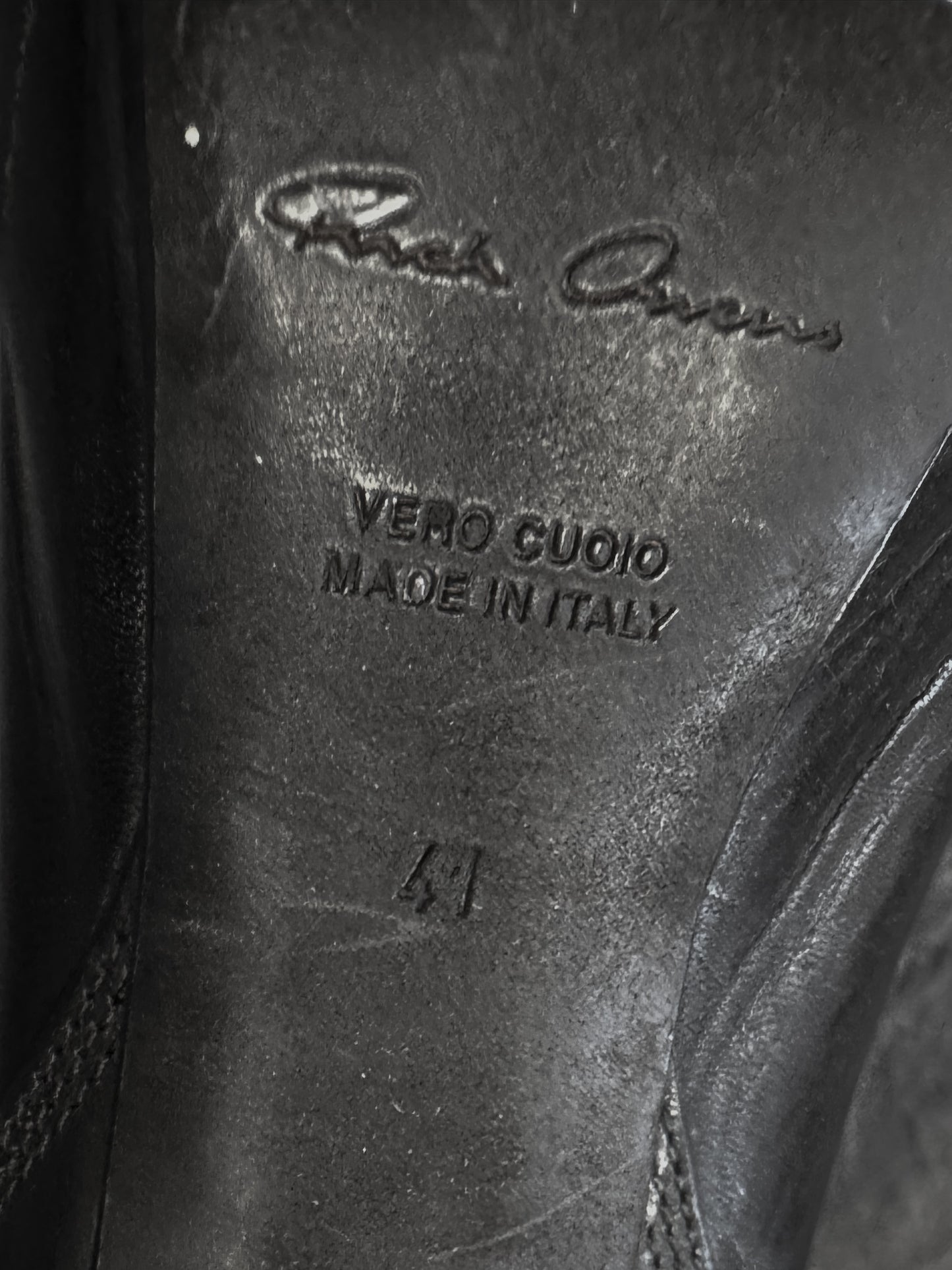 Rick Owens Leather Wide Toe High Heels